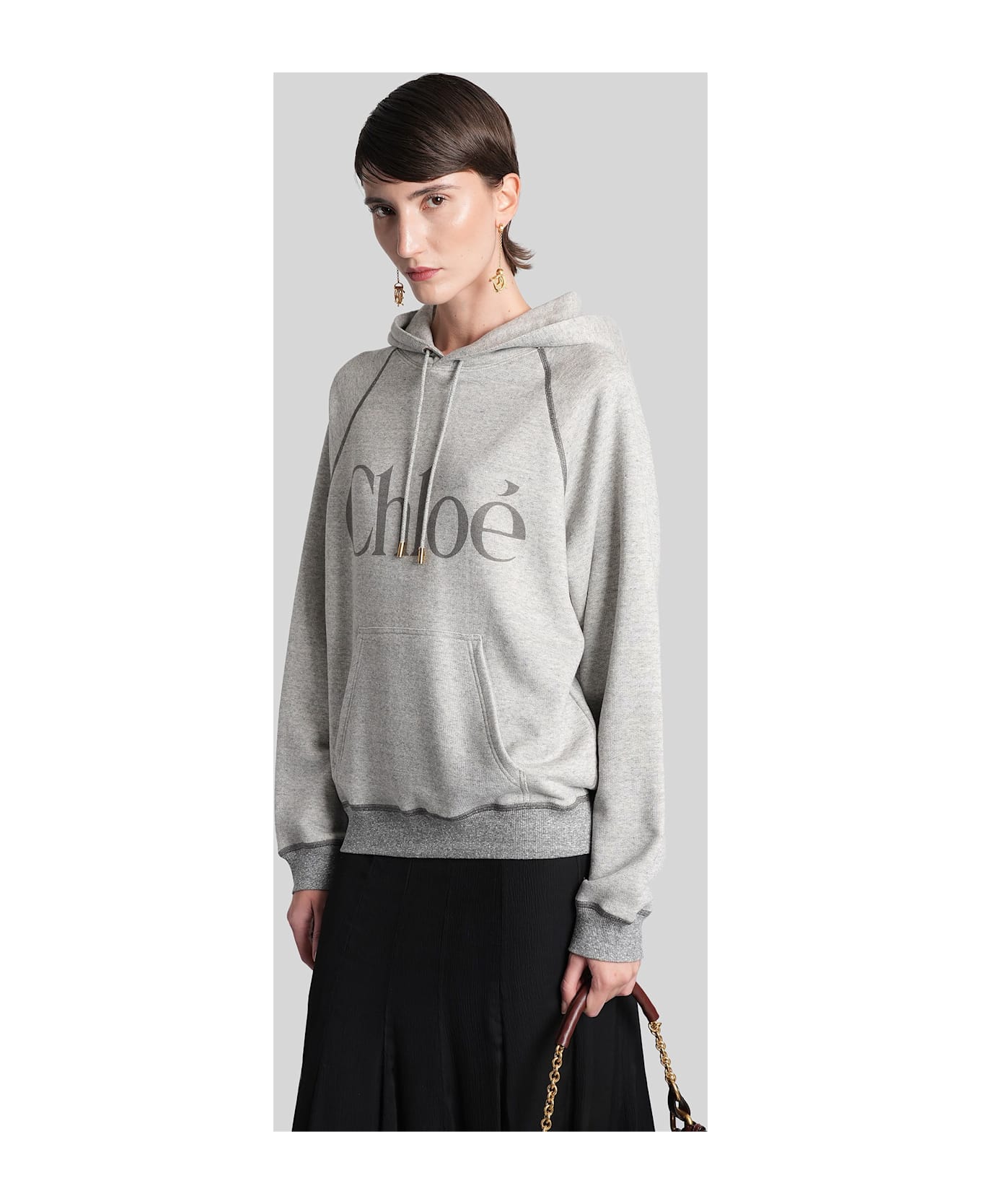 Chloé Knitwear In Grey Cotton - grey
