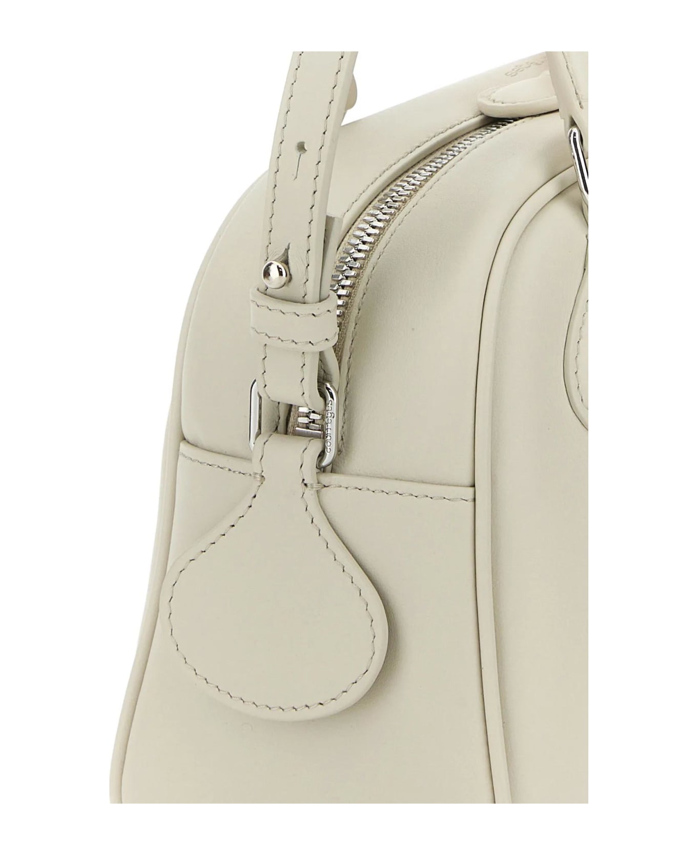 Courrèges Sand Leather Reedition Handbag - Grey