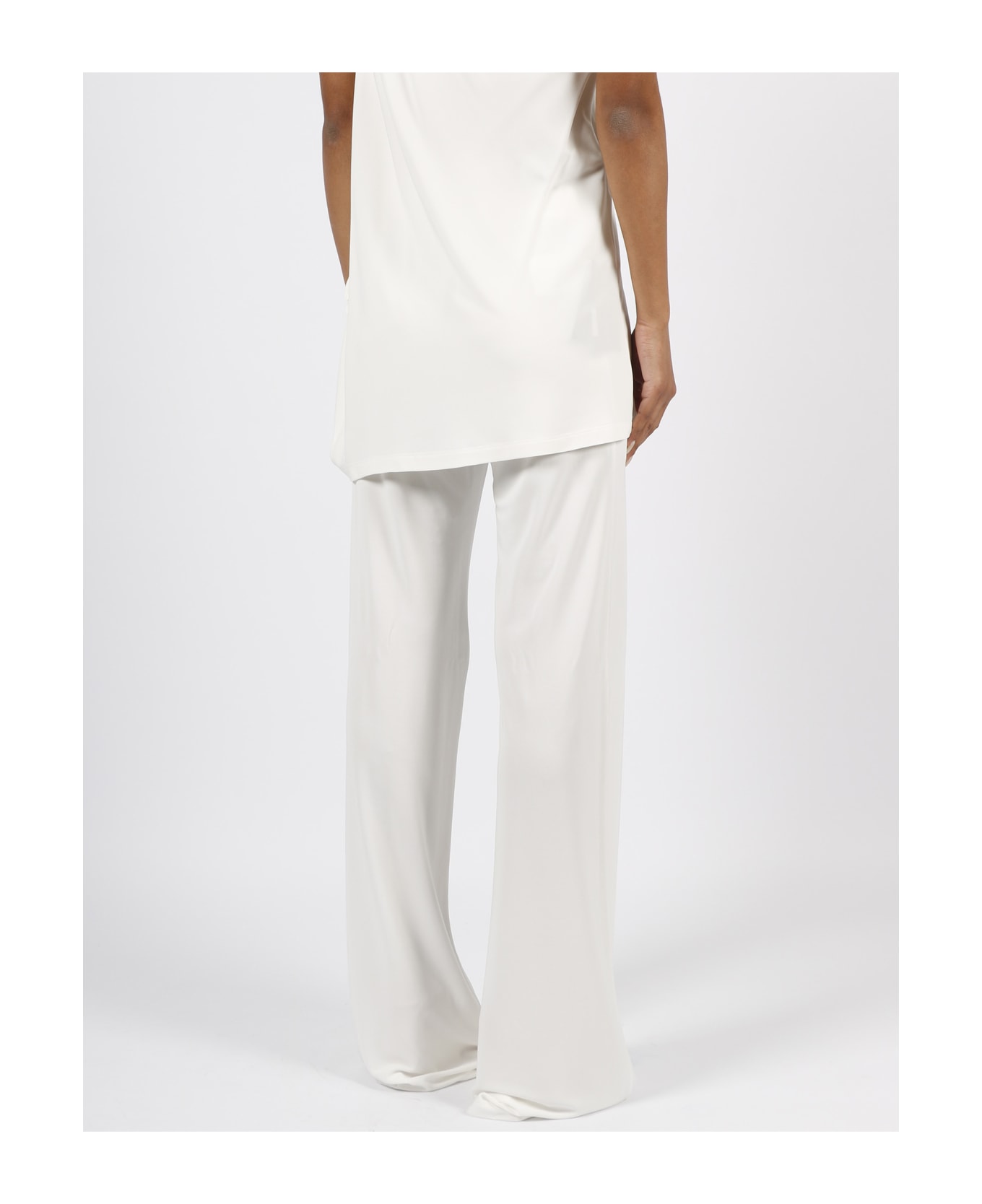 Alberta Ferretti Jersey Trousers - White