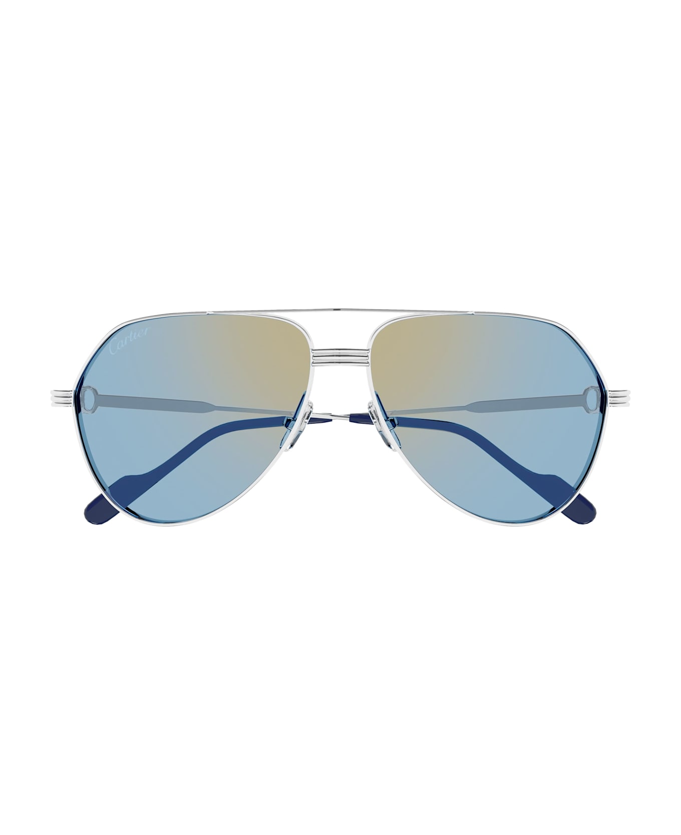 Cartier Eyewear Santos De Cartier Ct0303s-003 - Silver Asian Fit Sunglasses - Silver