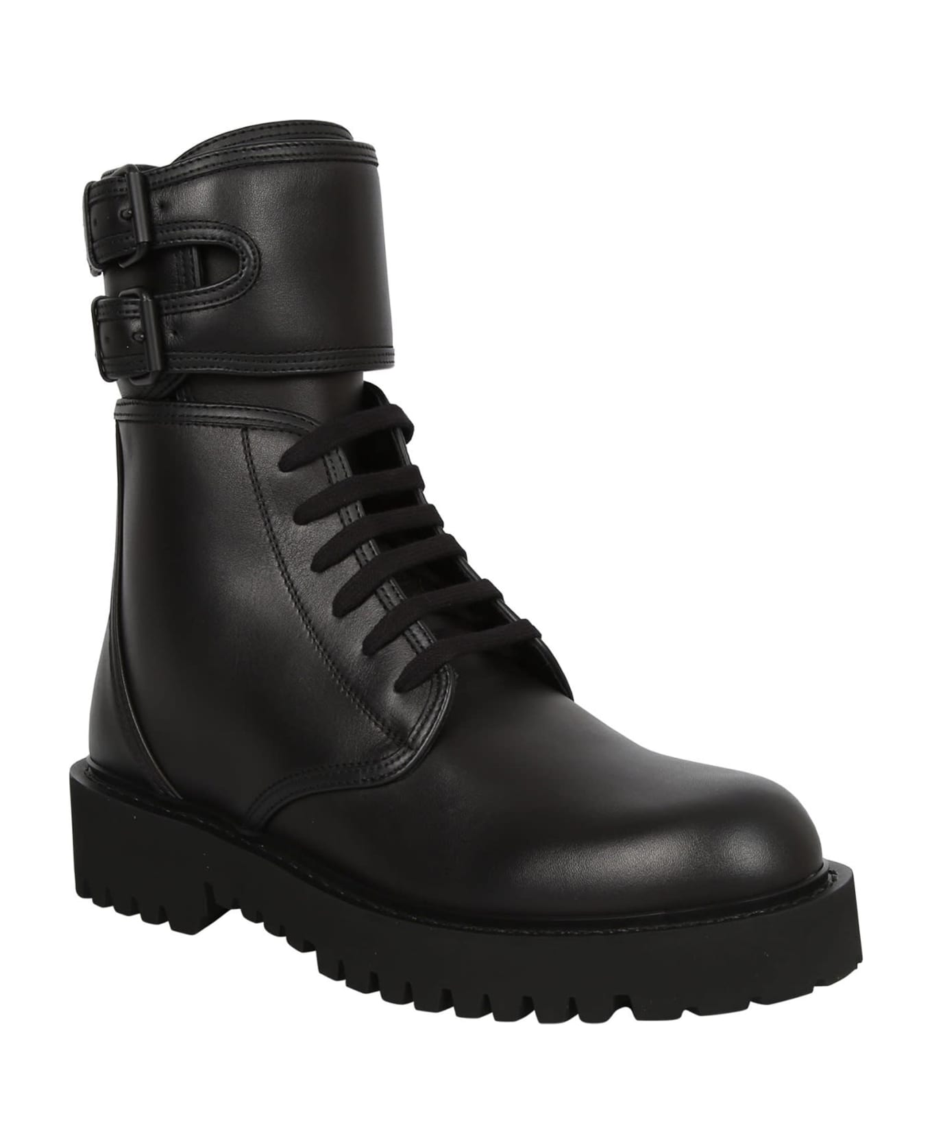 Valentino Garavani Garavani Leather Ankle Boots - Black ブーツ