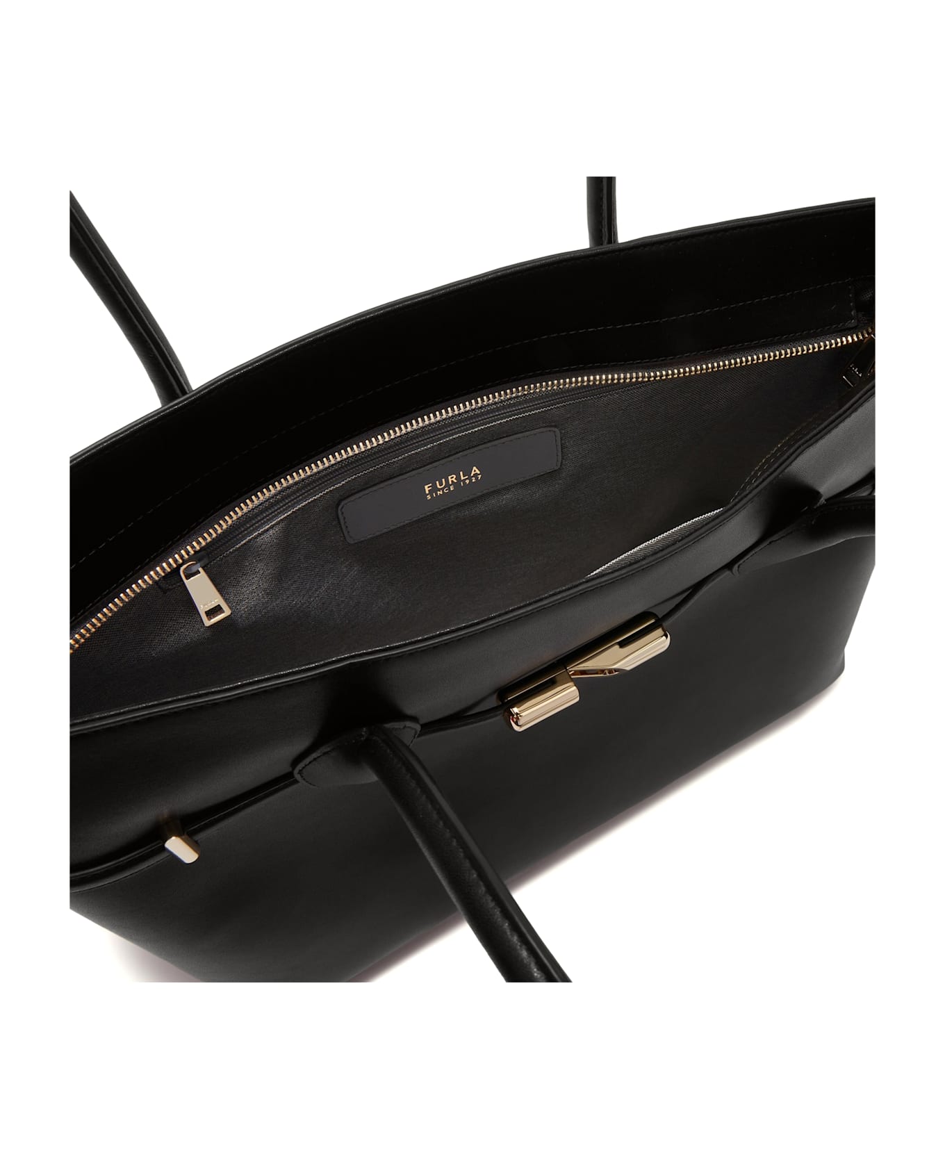 Furla Goccia L Shopping Bag - Black