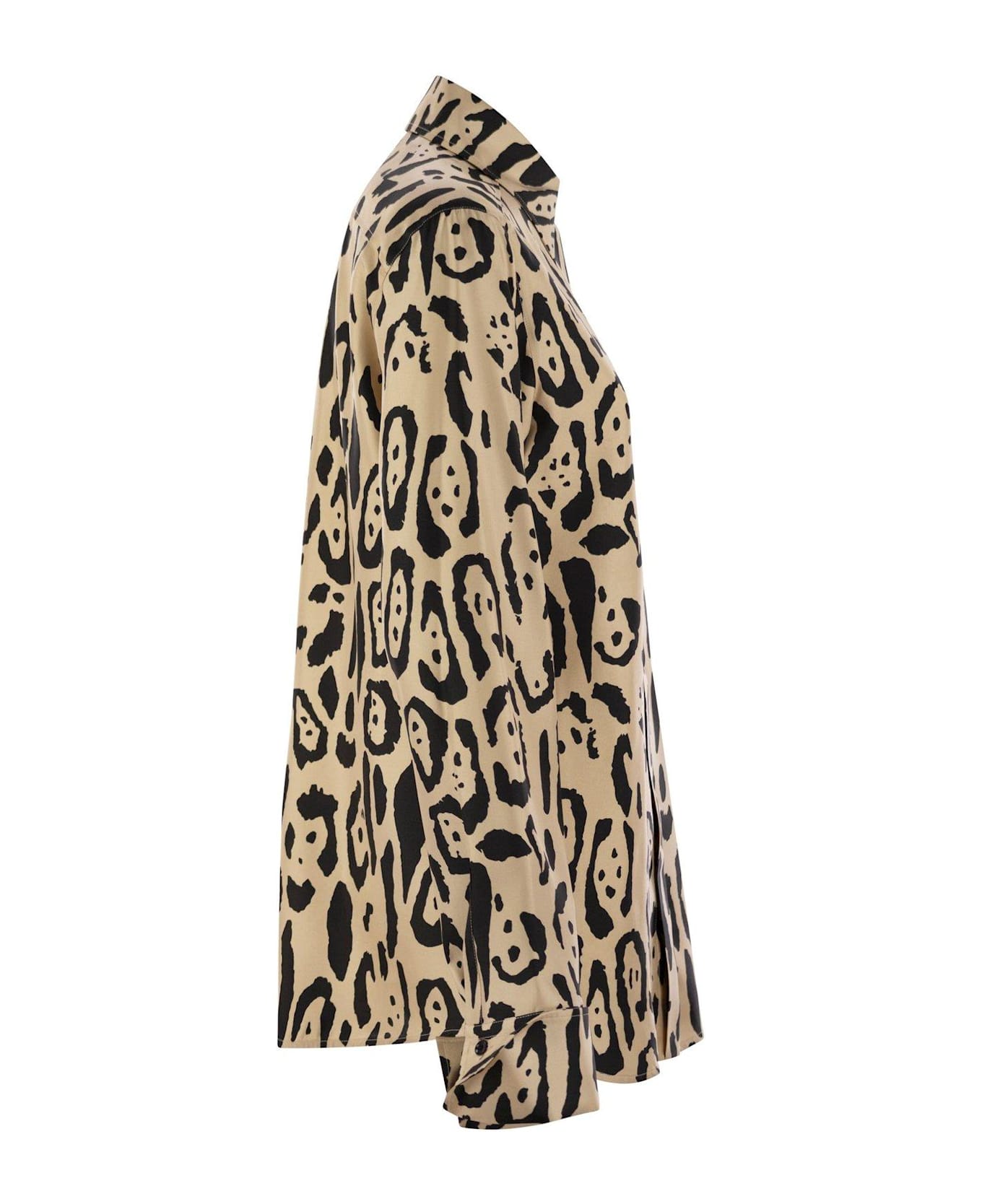 SportMax Armony Animal Patterned Long-sleeved Shirt - Multicolore