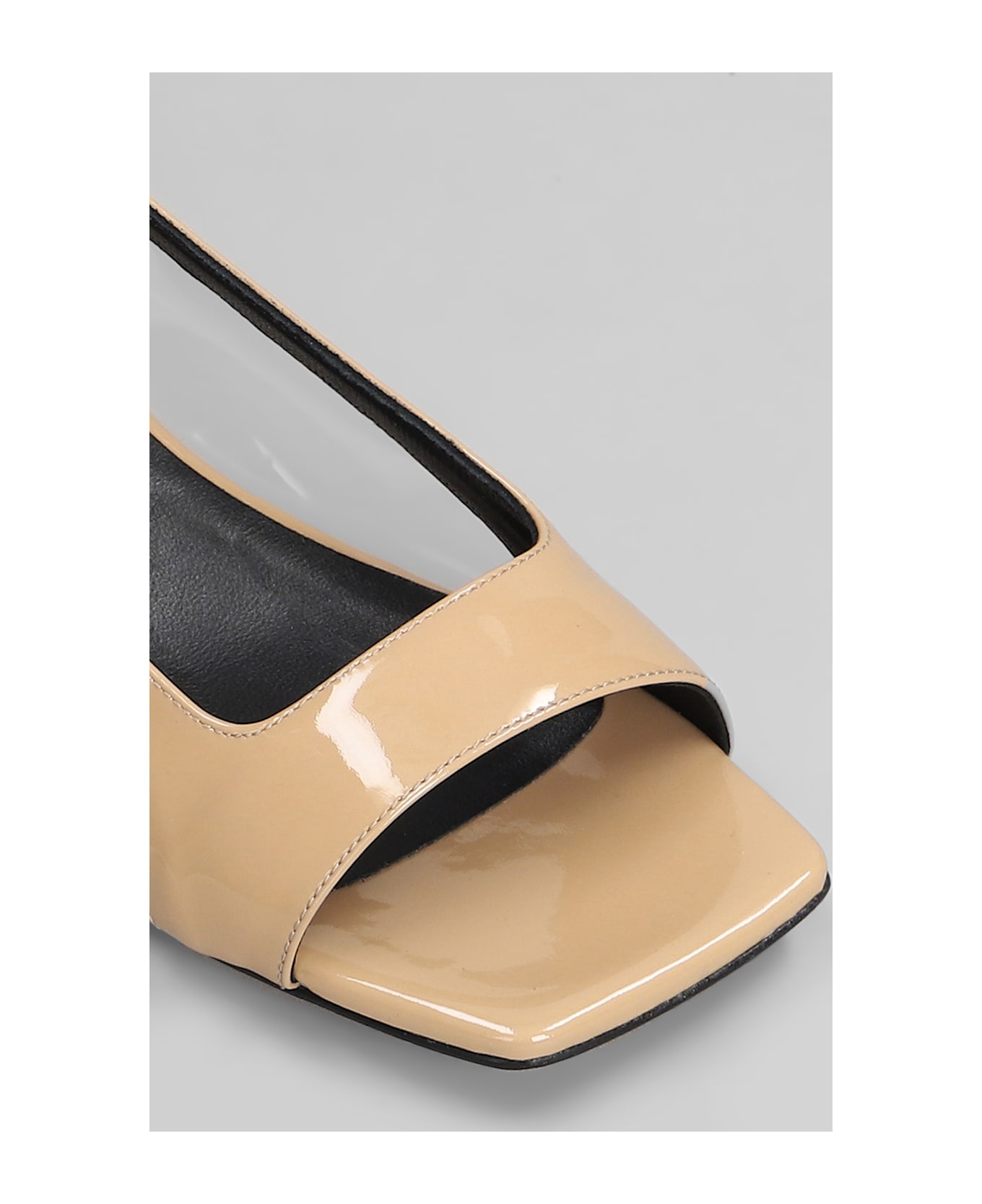 Alchimia Sandals In Beige Patent Leather - beige