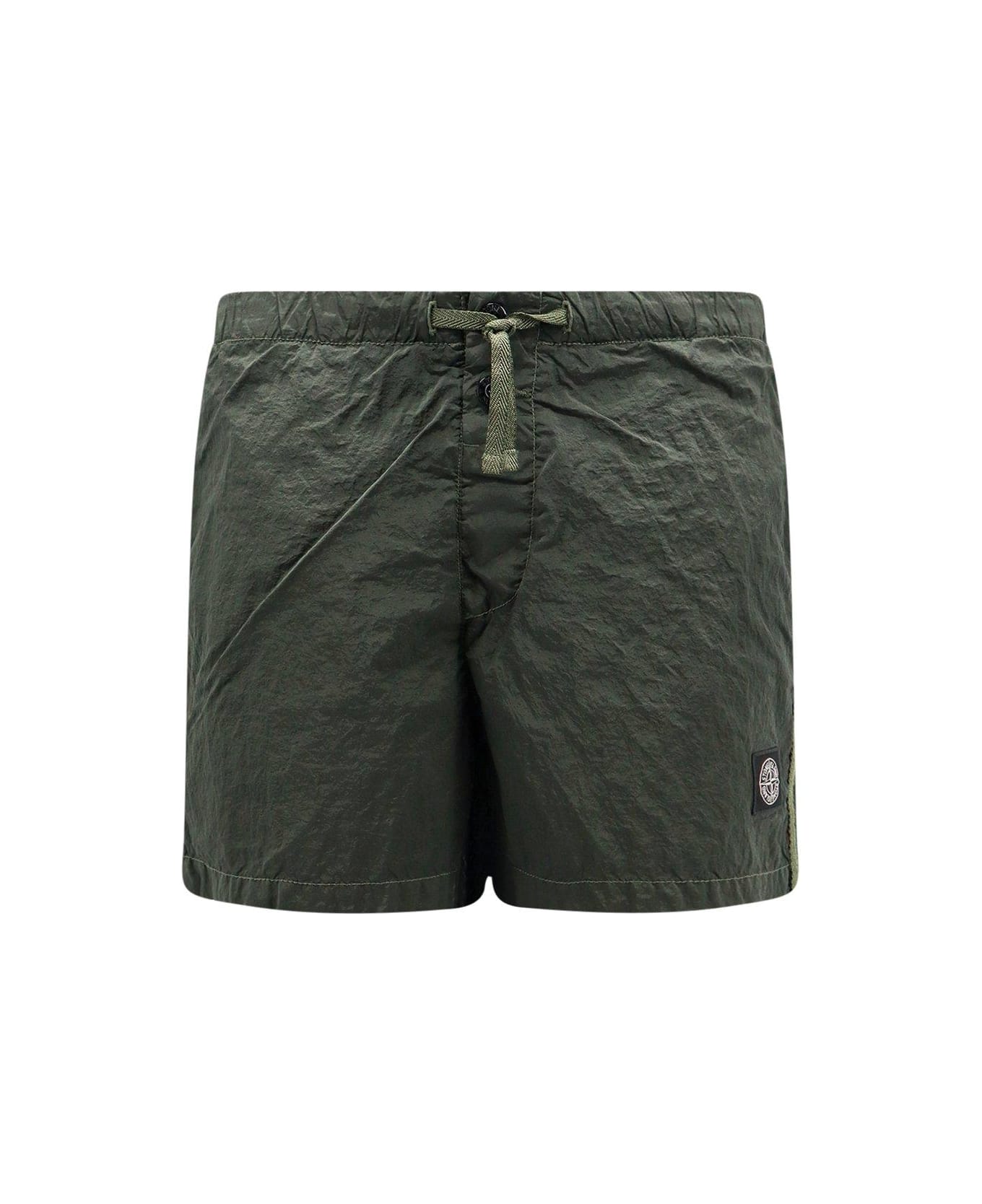 Stone Island Compass Patch Swim Shorts - Green ショートパンツ