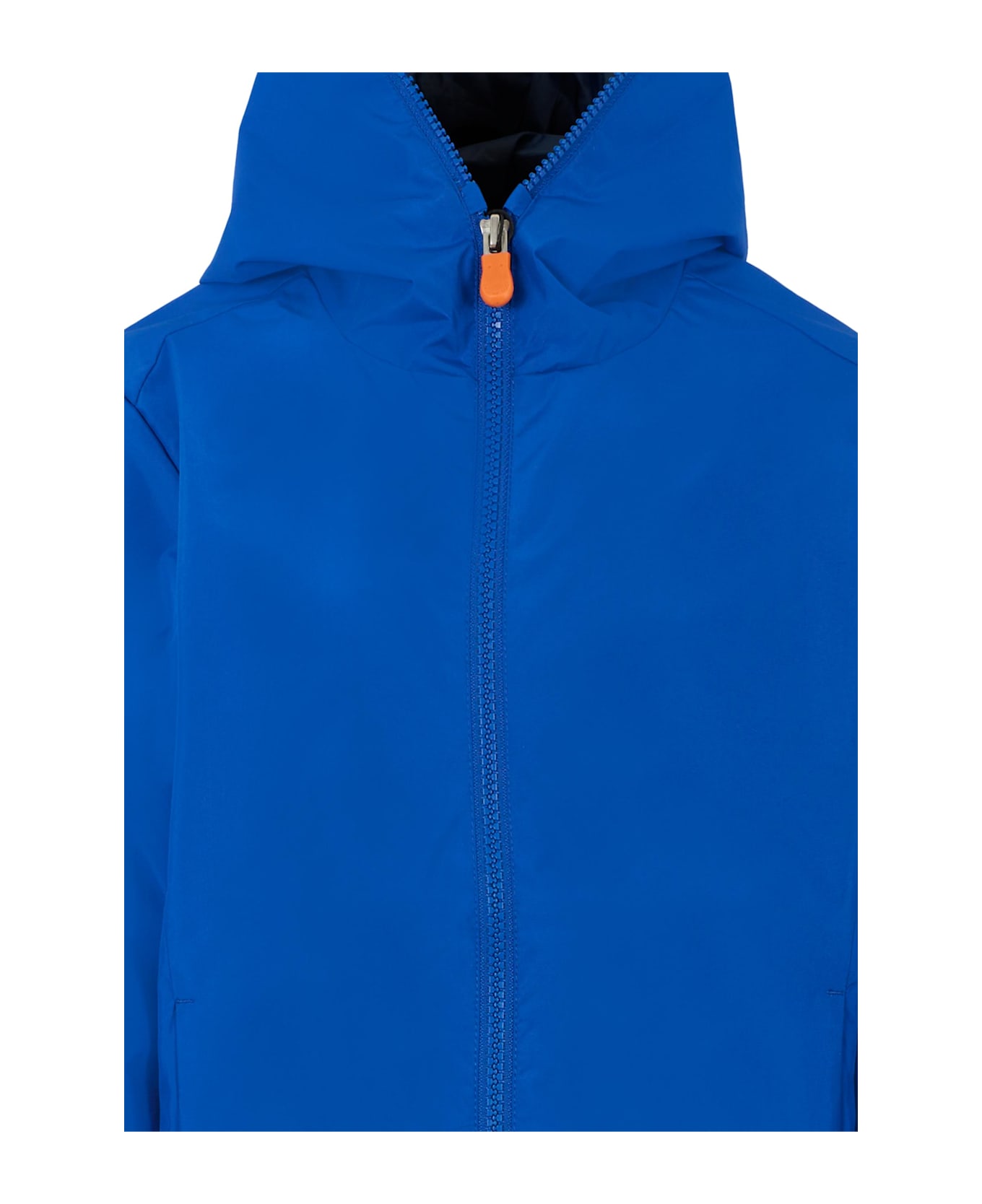 Save the Duck Blue Windbreaker For Kids With Logo - Blue
