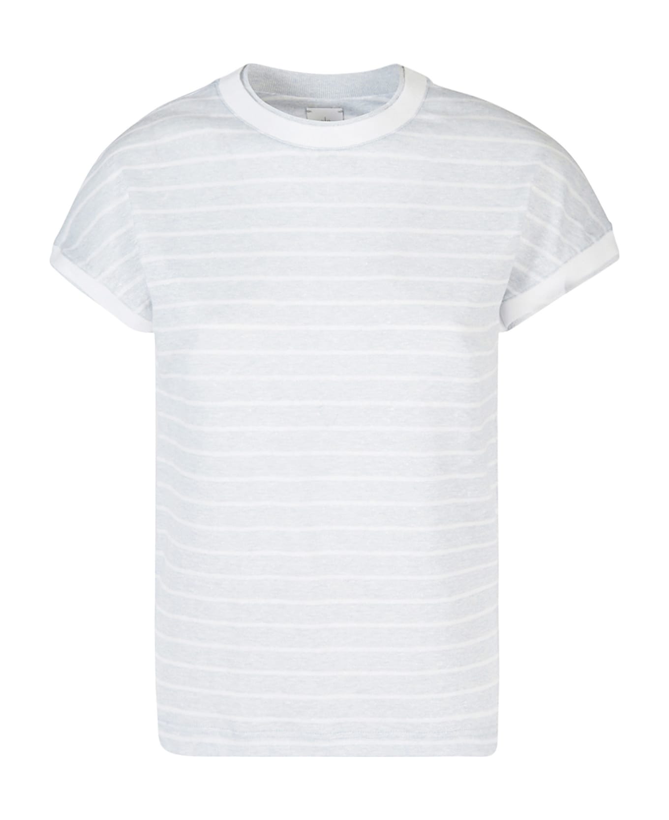 Eleventy Striped Linen T-shirt - ZUCCHERO Tシャツ