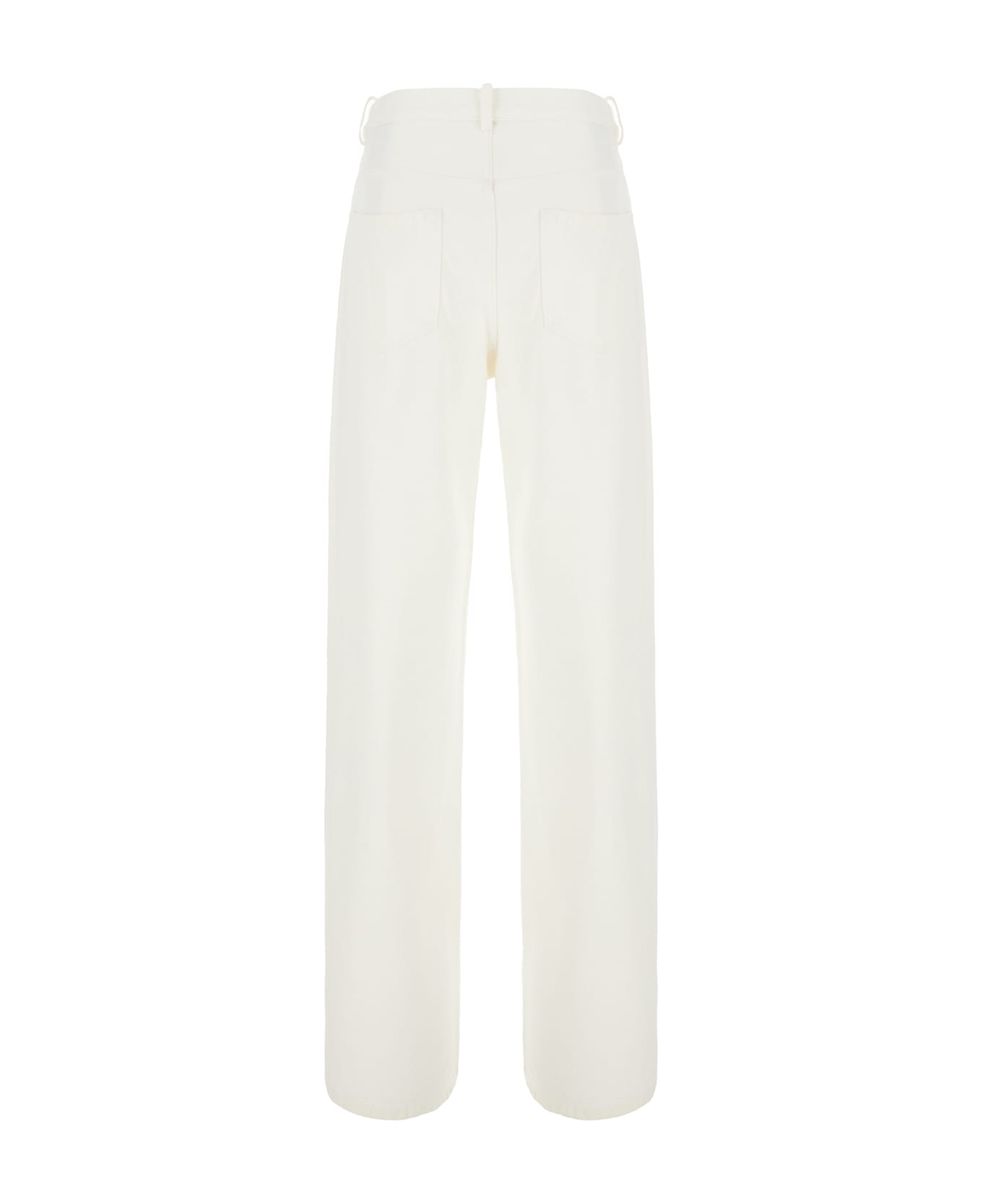 Ann Demeulemeester Ivory Denim Jeans - 002