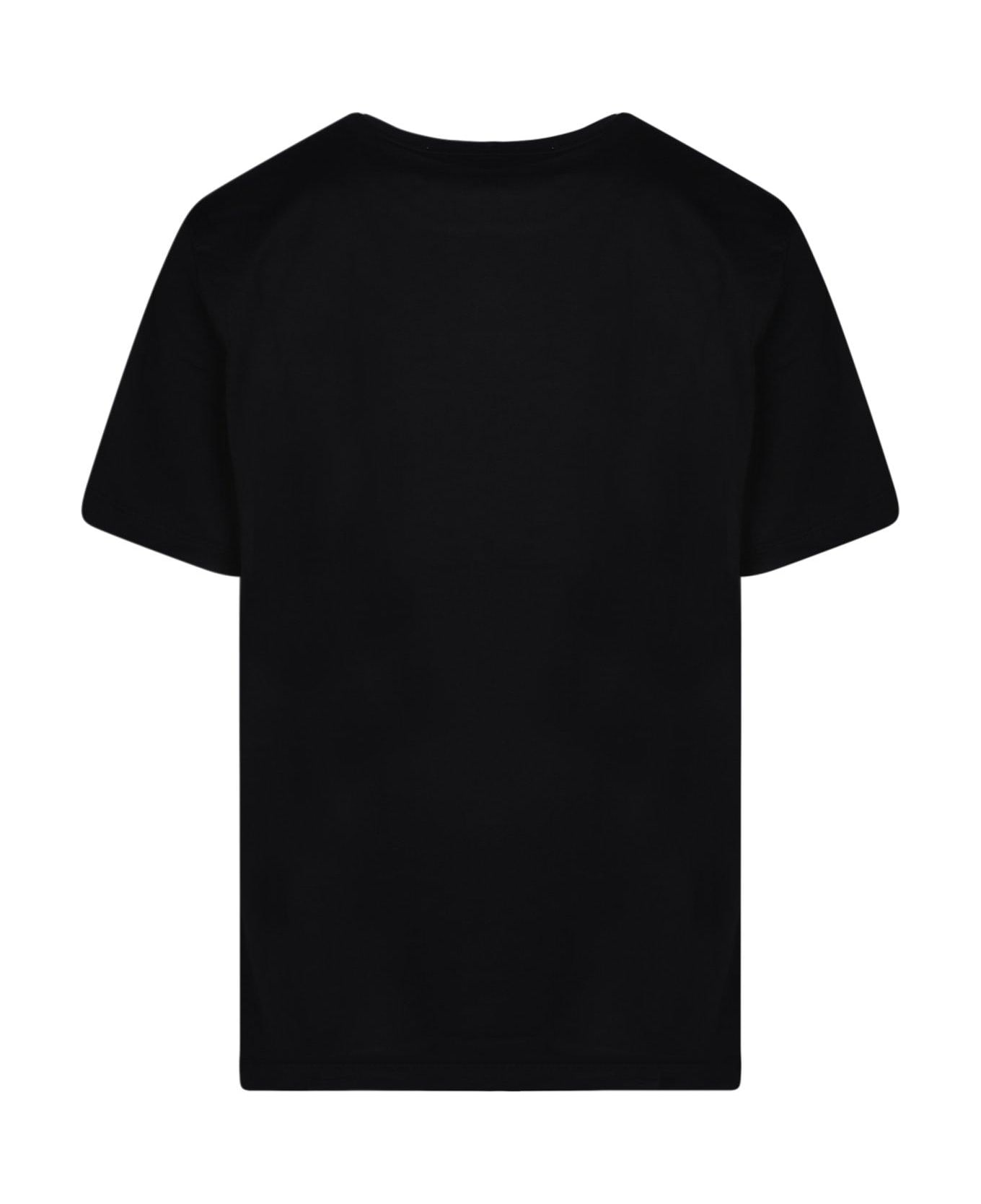 MSGM Logo-printed Crewneck T-shirt - BLACK