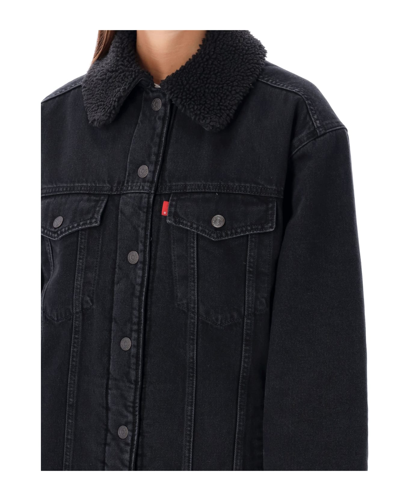 Levi's Padded Trucker Denim Jacket - BLACK ブレザー