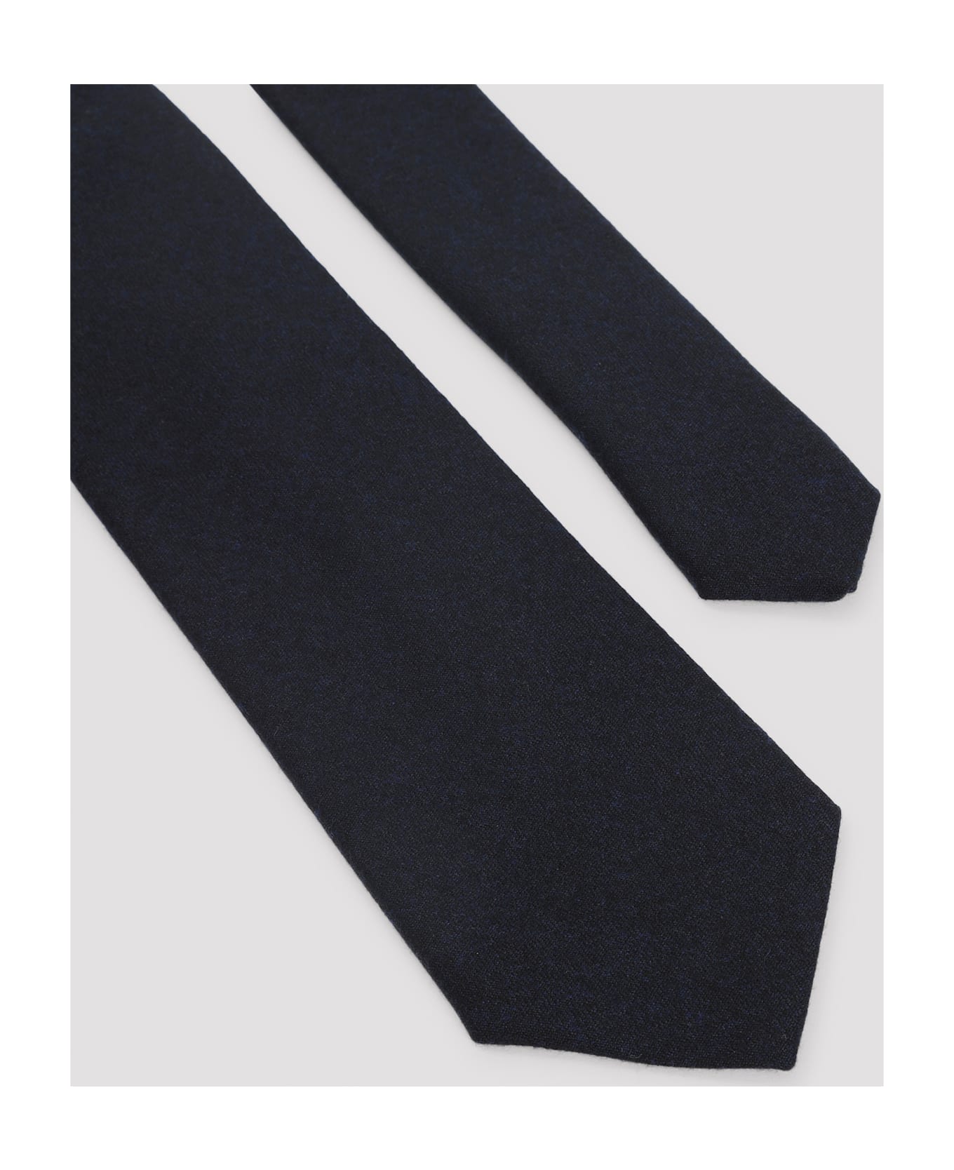 Canali Flannel Tie - Navy