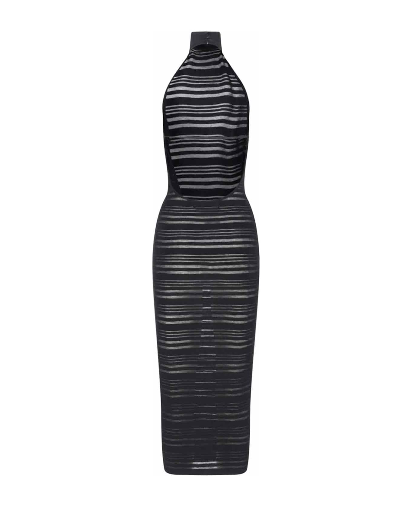 ANDREĀDAMO Knitted Midi Dress - Black  