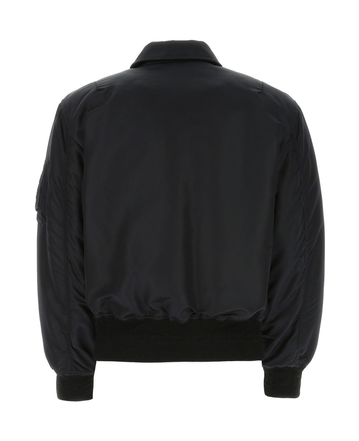 Versace Black Nylon Padded Jacket - Black ダウンジャケット