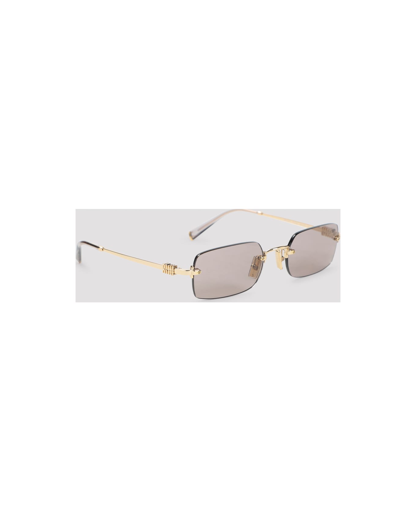 Miu Miu Eyewear Signature Mini Sunglasses - I Shiny Gold