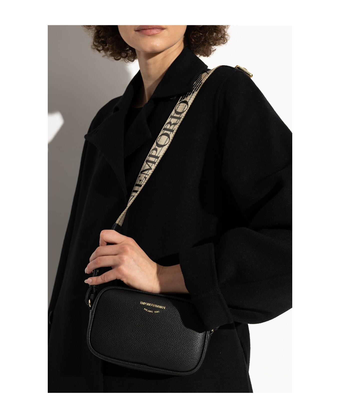 Emporio Armani Shoulder Bag - Black Silver