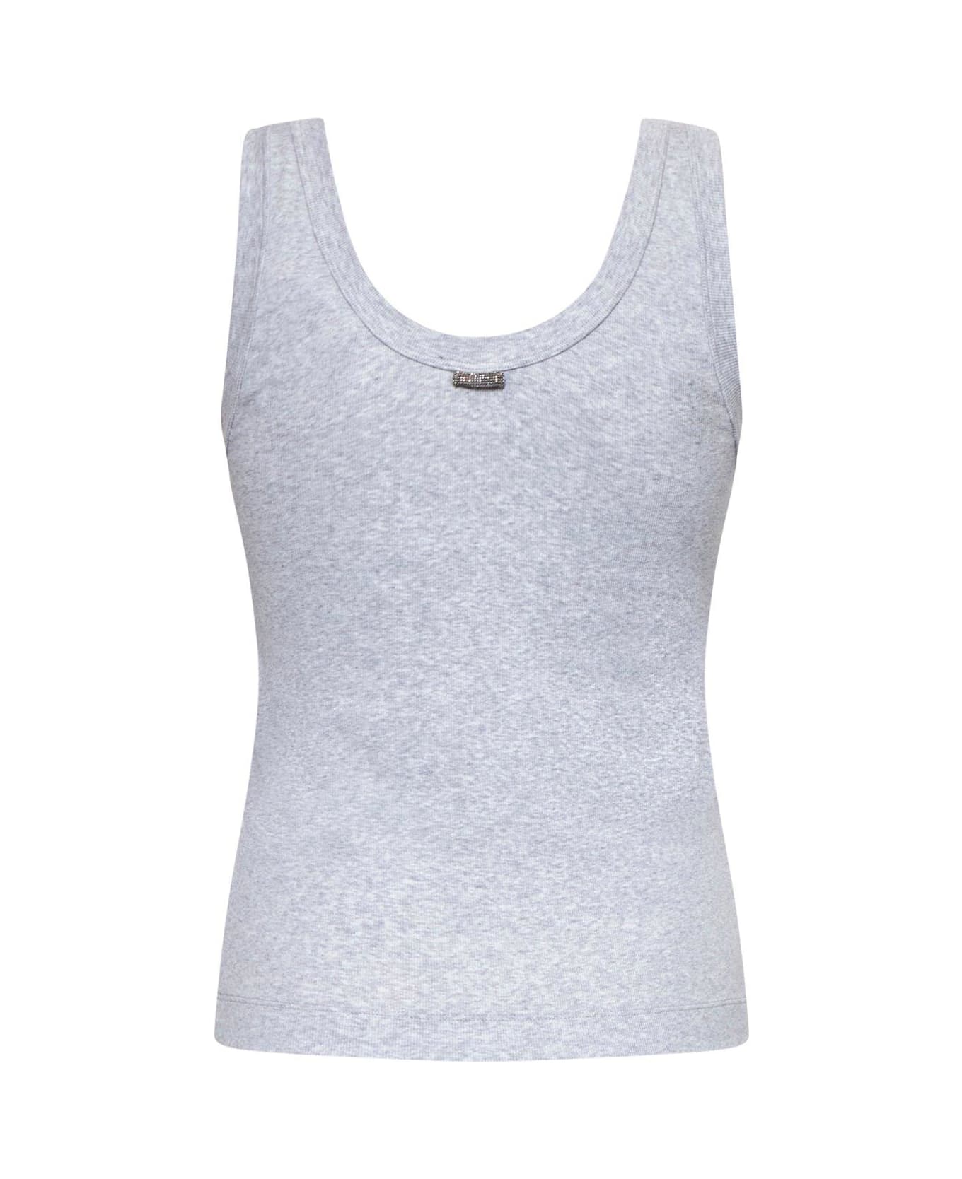 Brunello Cucinelli Sleeveless Ribbed Tank Top - GREY