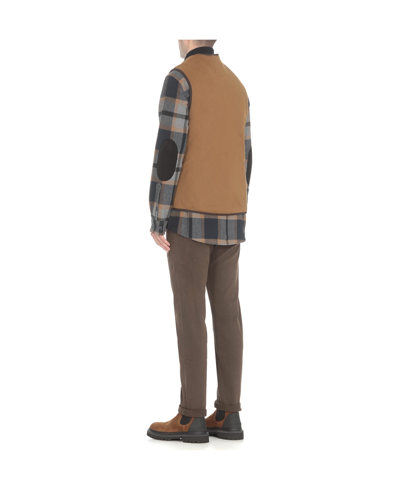 Barbour Warm Pile Waistcoat Zip Sleeveless Jacket - Brown
