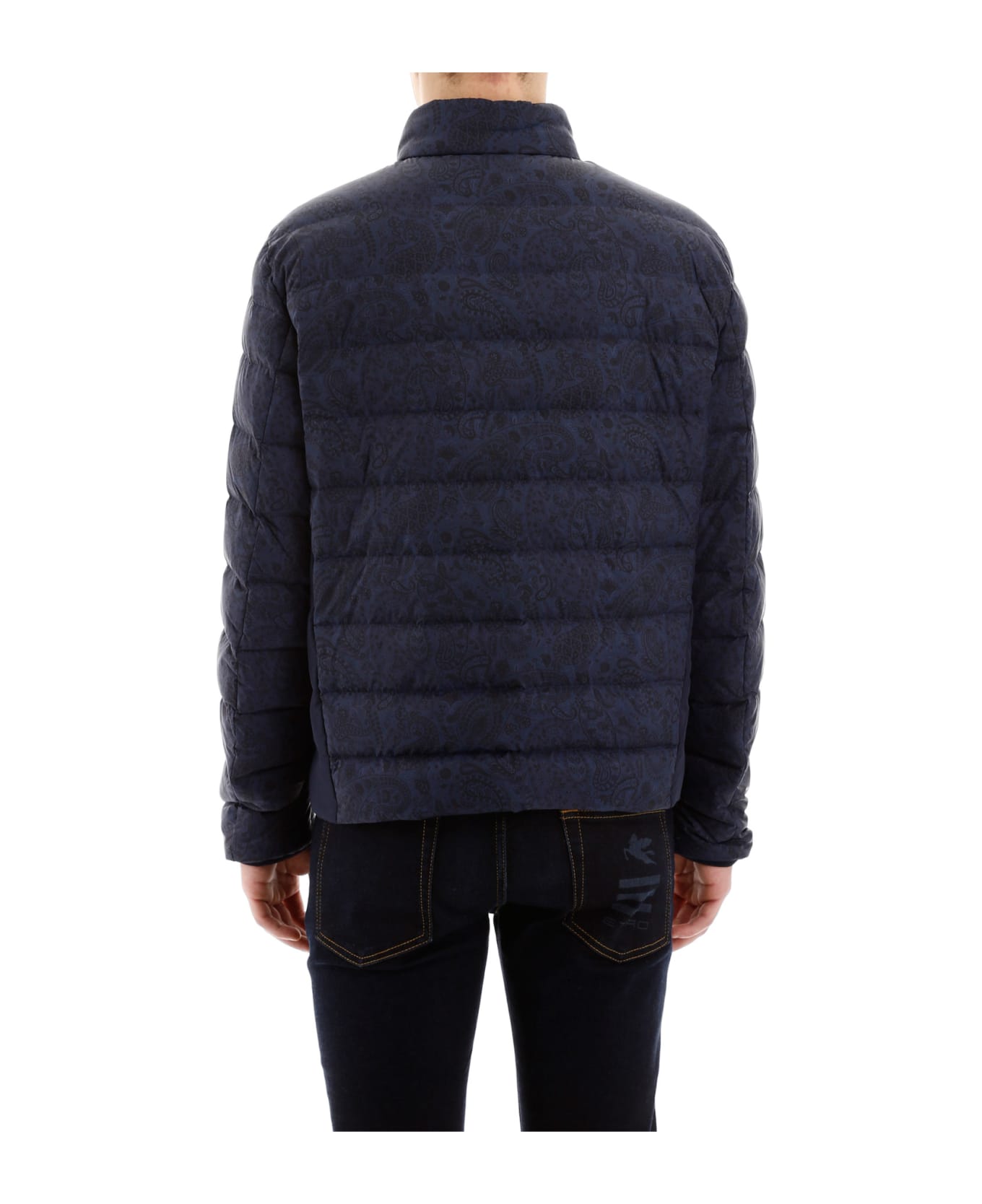 Etro Paisley Print Down Jacket - BLU (Blue)