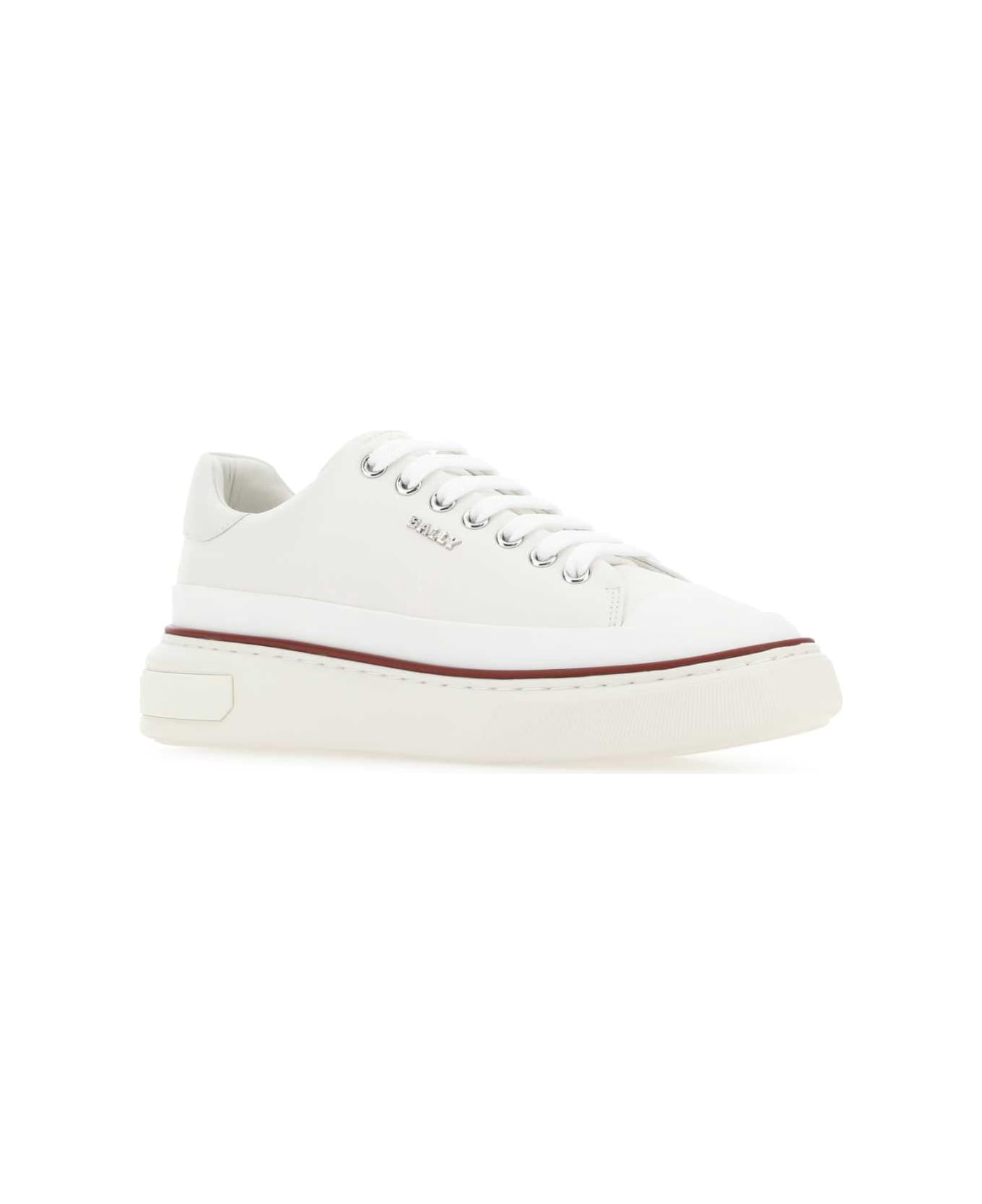 Bally Ivory Leather Maily Sneakers - White
