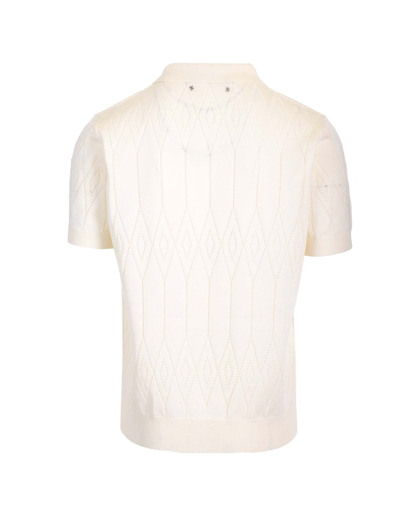 Golden Goose Knitted Polo - White