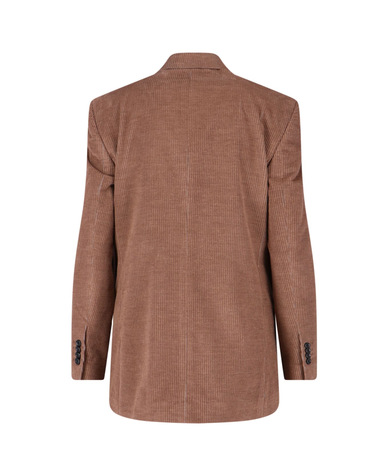 Lardini Double-breasted Velvet Blazer - Brown