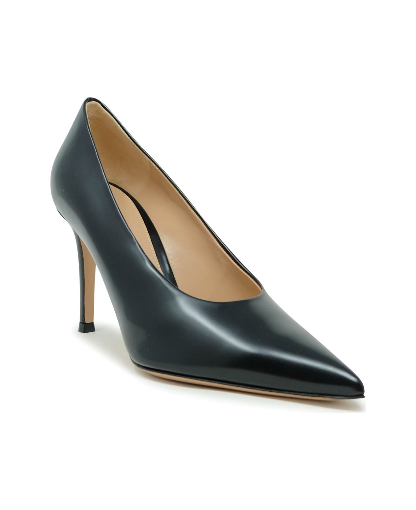 Gianvito Rossi Black Leather Pumps - BLACK