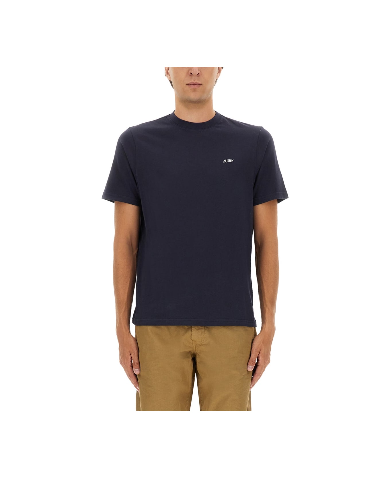 Autry T-shirt With Logo - BLUE