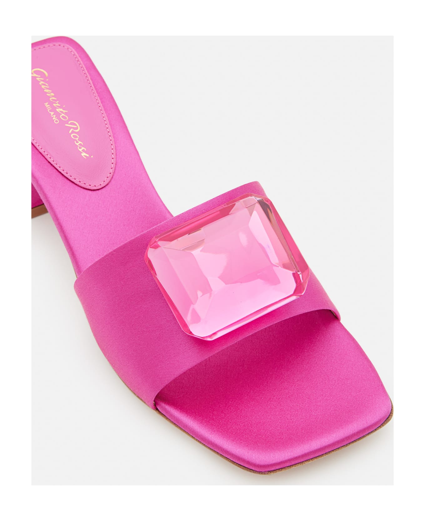 Gianvito Rossi 45mm Satin Sandals - Pink