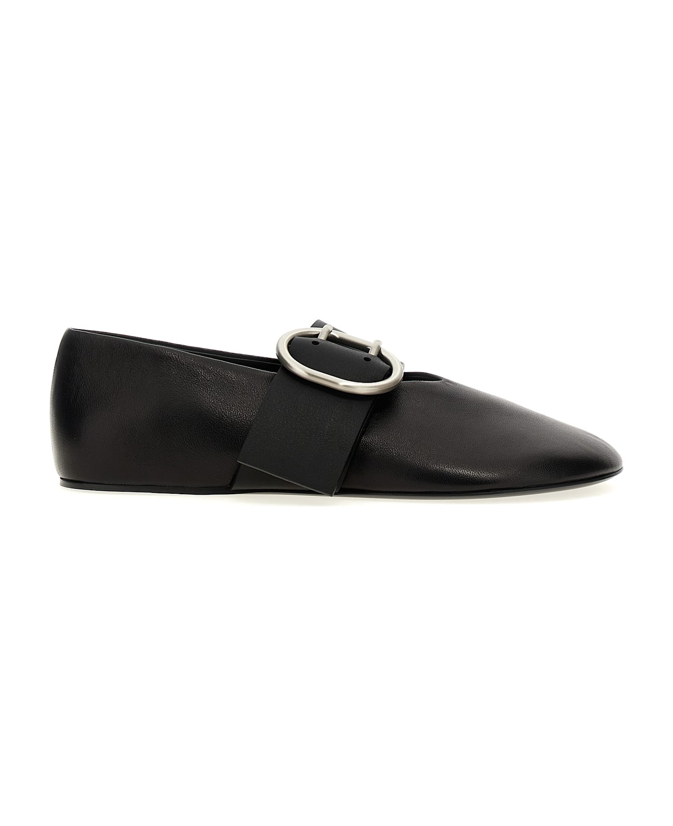 Jil Sander Buckle Ballet Flats - Black