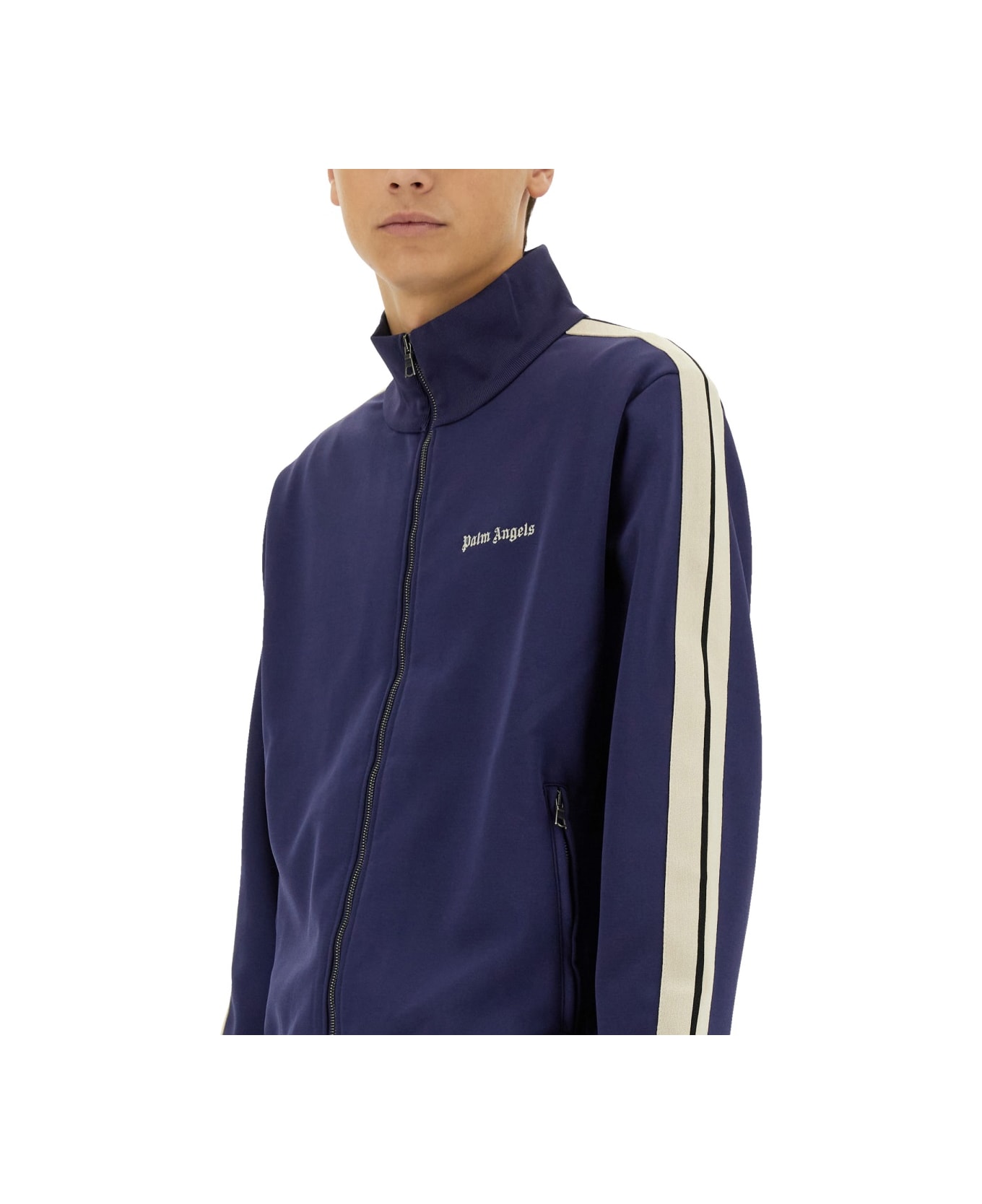 Palm Angels Zip Sweatshirt. - PURPLE
