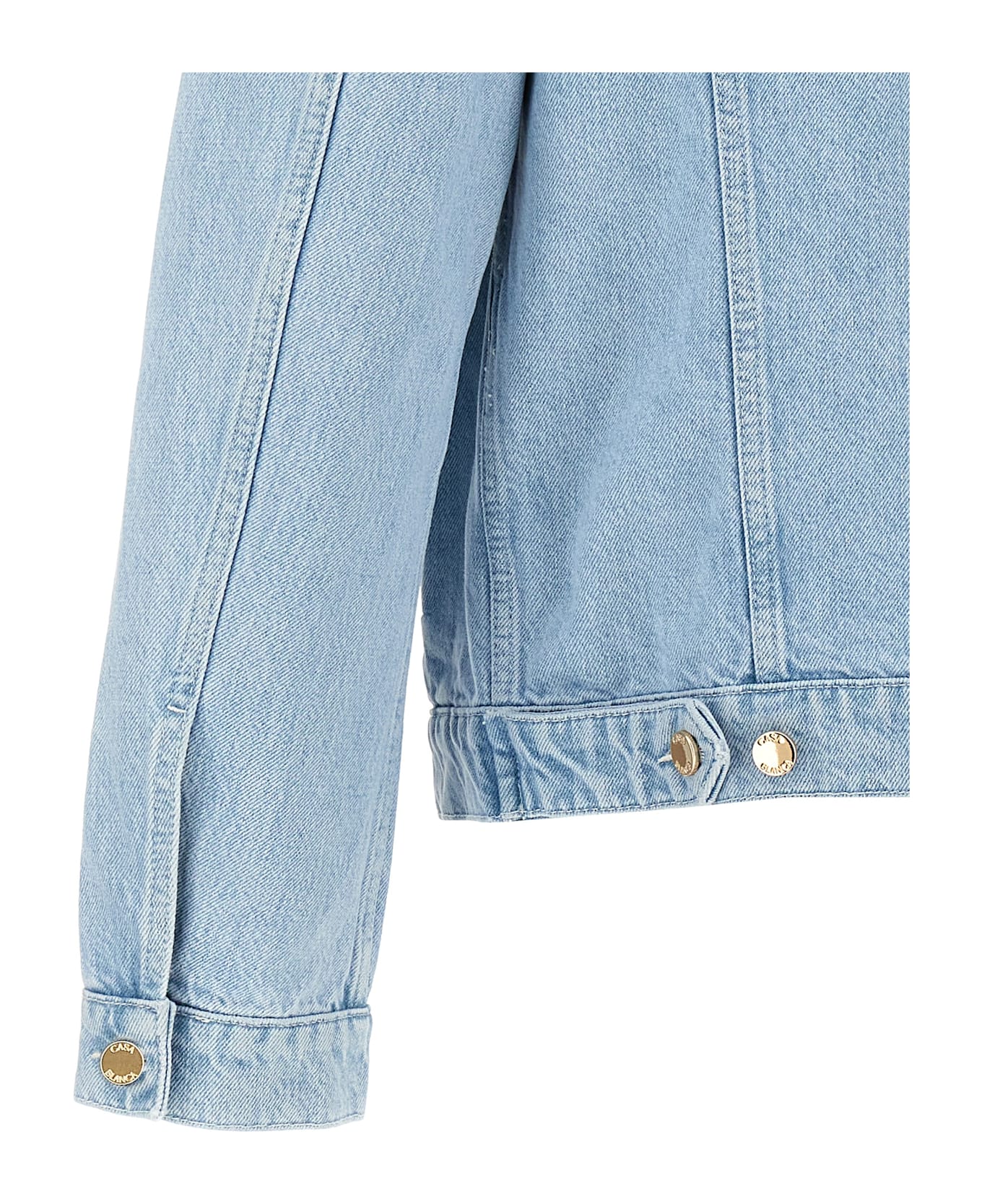 Casablanca 
embroidered Motif
 Jacket - Light Blue