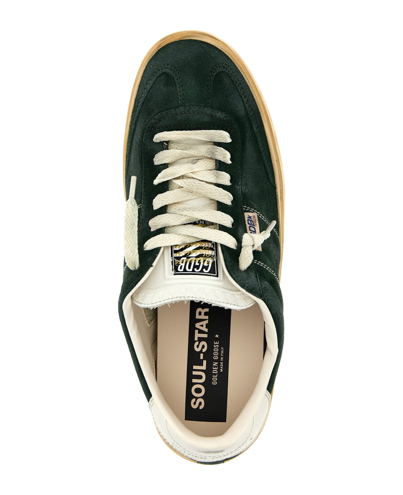 Golden Goose 'soul Star' Sneakers - GREEN/MILK