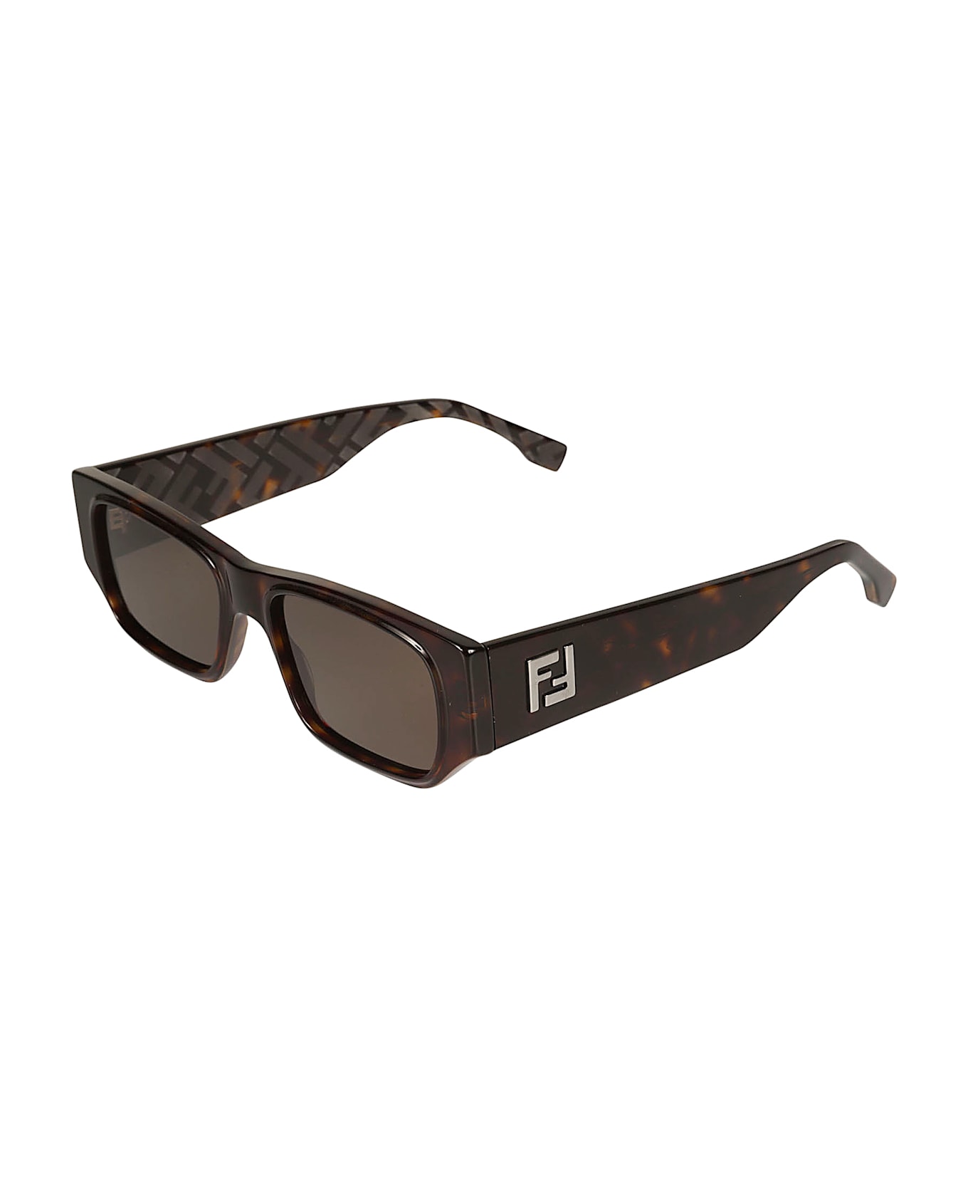 Fendi Rectangle Classic Sunglasses - 52E - Havana