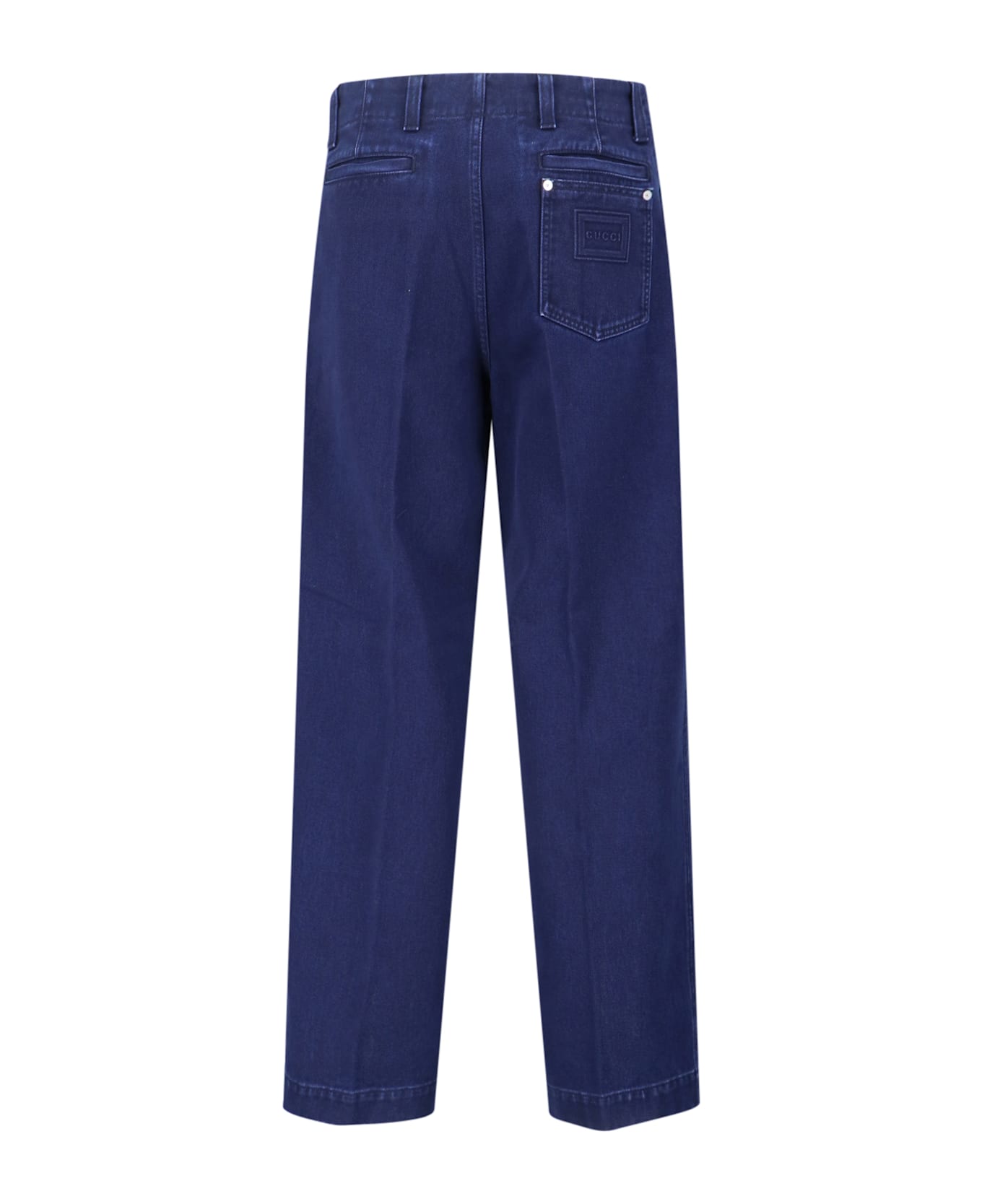 Gucci Logo Straight Jeans - Blue