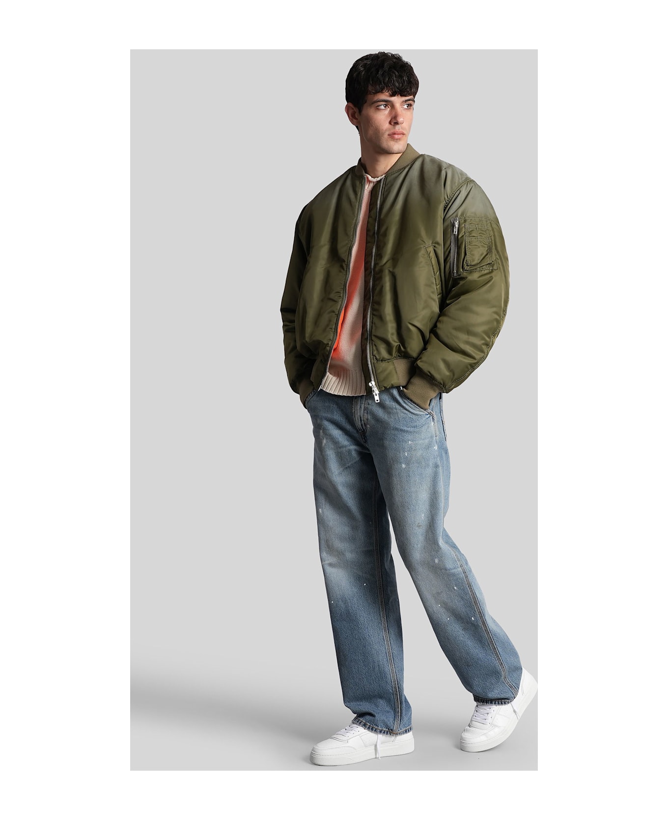 Haikure Chad Ito Bomber Jacket In Green Nylon - green