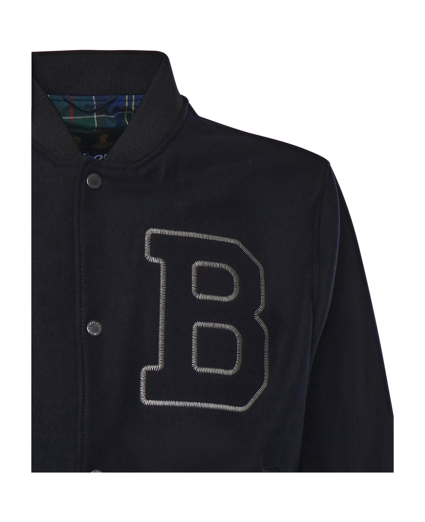 Barbour Wool Bomber Jacket - Blue
