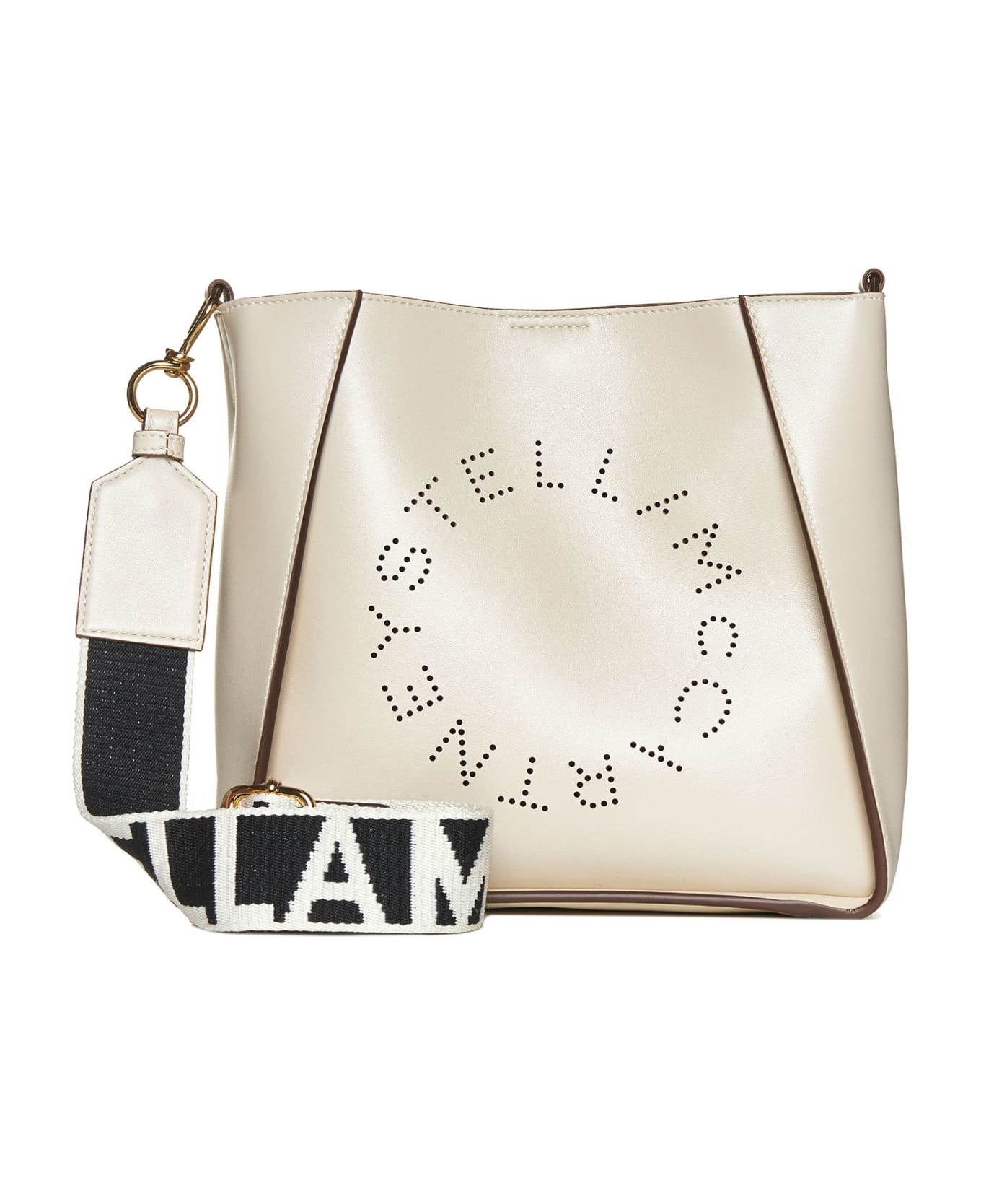 Stella McCartney Stella Perforated Logo Shoulder Bag - Pure white