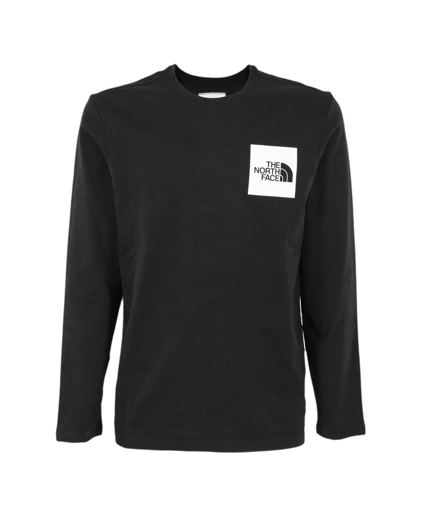 The North Face Logo Printed Long-sleeved T-shirt - BLACK
