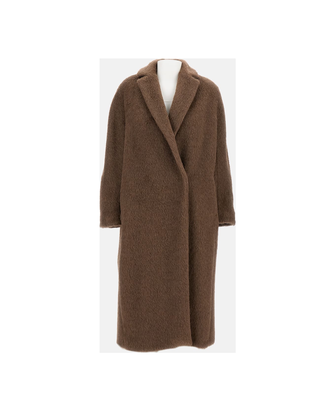 
S Max Mara Wool Blend Giorgia Coat - Brown