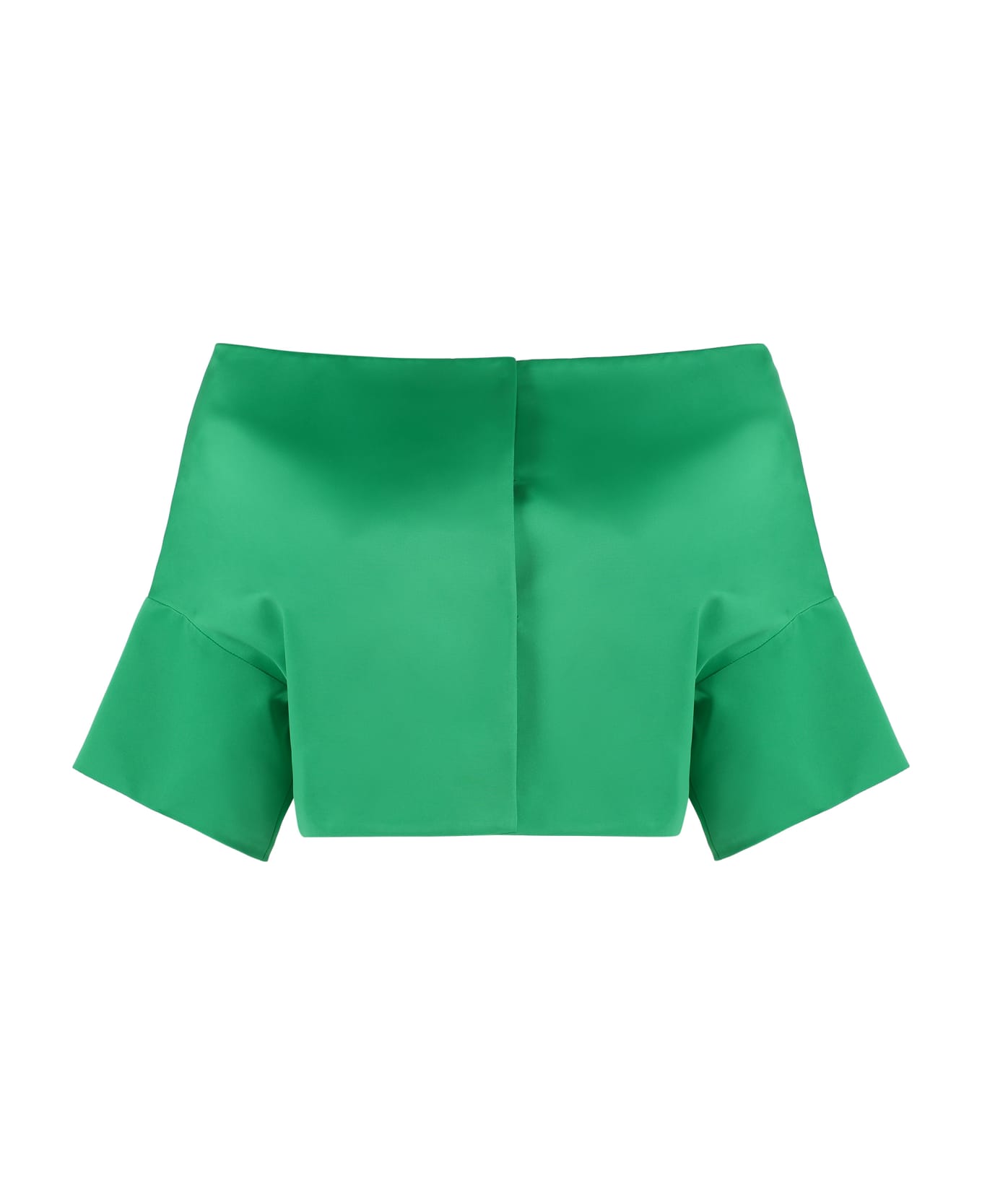 Parosh Off-shoulder Bolero Jacket - green