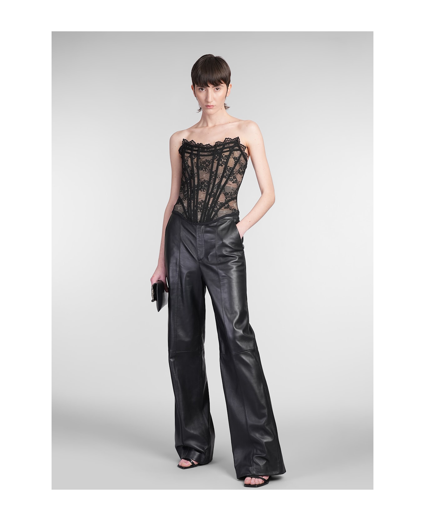 Giuseppe di Morabito Pants In Black Leather - black