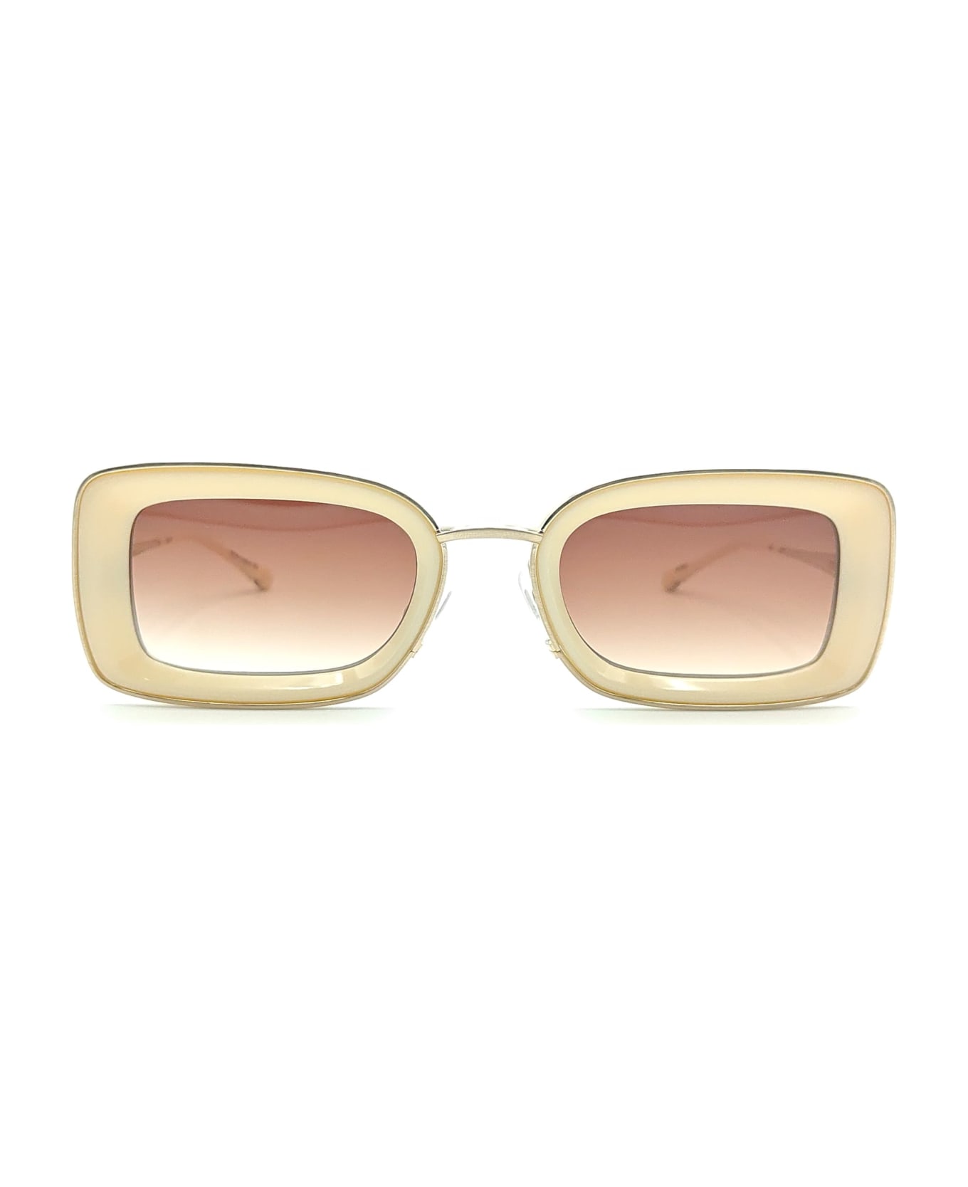 Matsuda M3124 - Brushed Gold / Milk White Sunglasses - Gold/White サングラス
