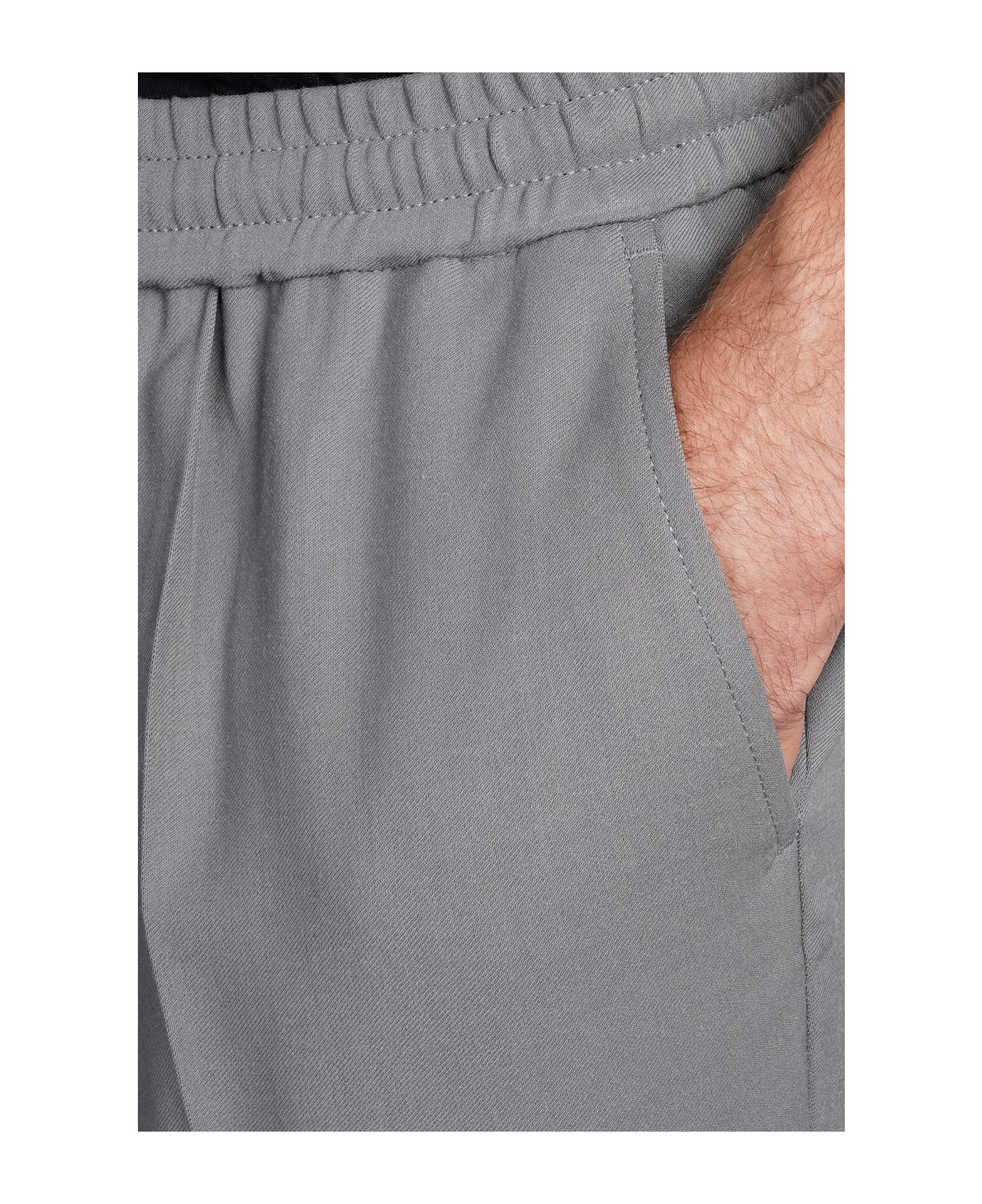Ami Alexandre Mattiussi Pants In Grey Viscose - grey