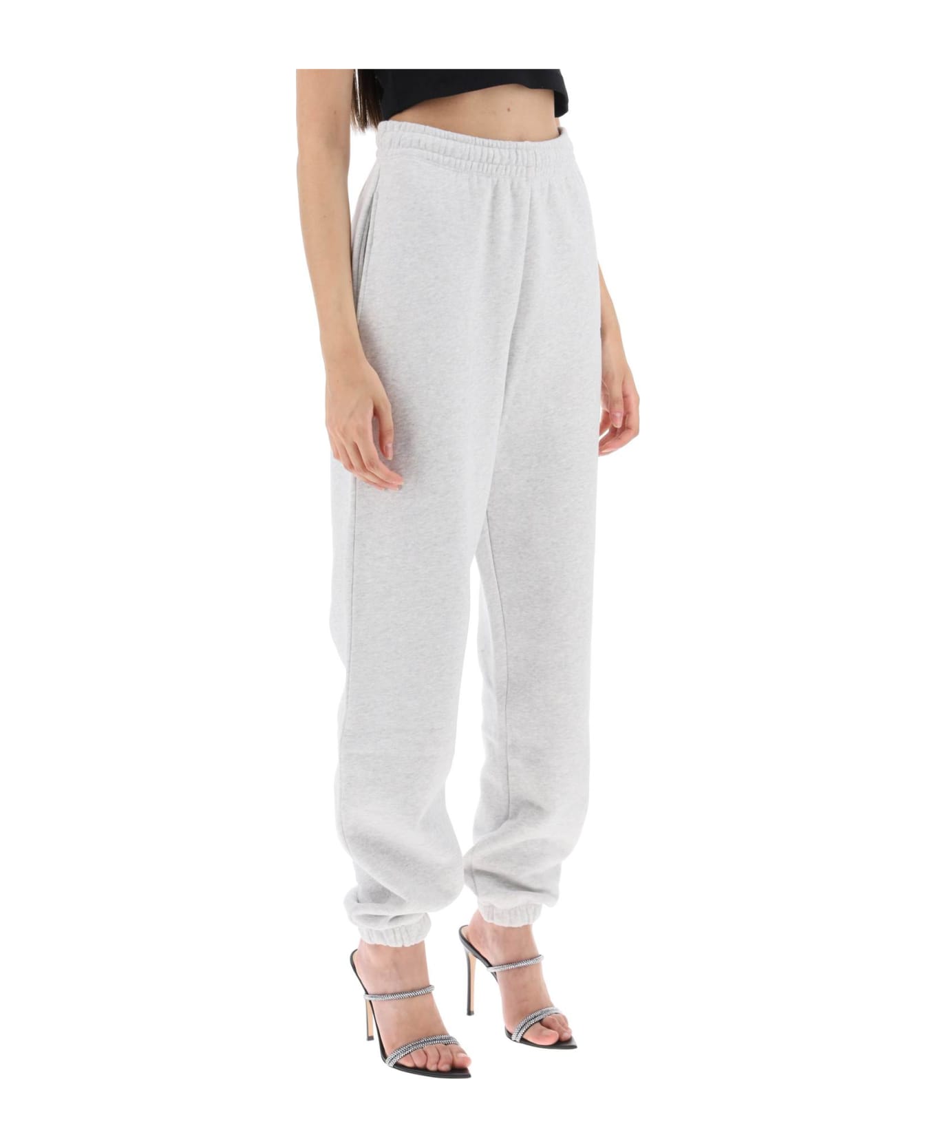 Rotate by Birger Christensen Joggers With Embroidered Logo - LIGHT GREY MELANGE (Grey)