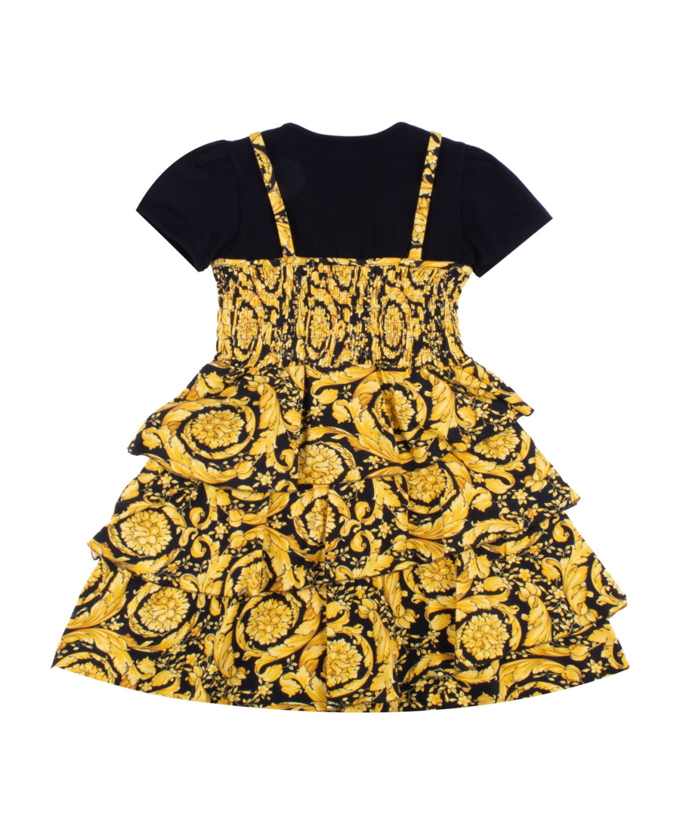 Versace Dress With Baroque Flounce - Multicolor ワンピース＆ドレス