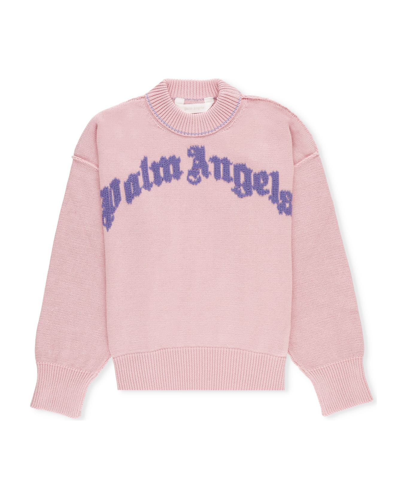 Palm Angels Jumper With Logo - Pink