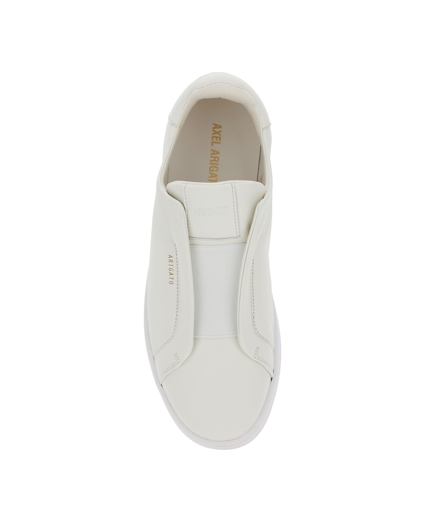 Axel Arigato 
dice Laceless
 White Low Top Sneakers With Logo Lettering On Side And Heel In Leather Man - White