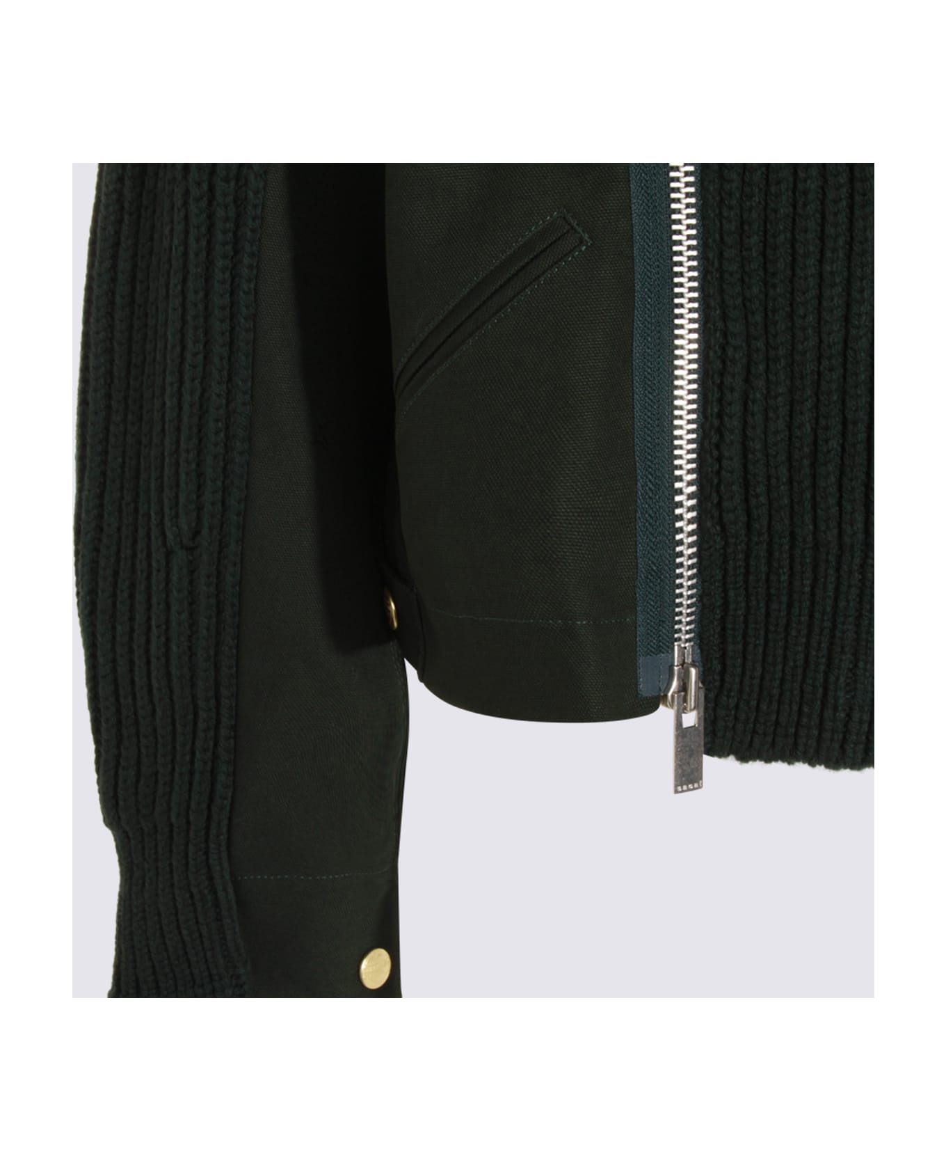 Sacai Dark Green Wool Casual Jacket - Green