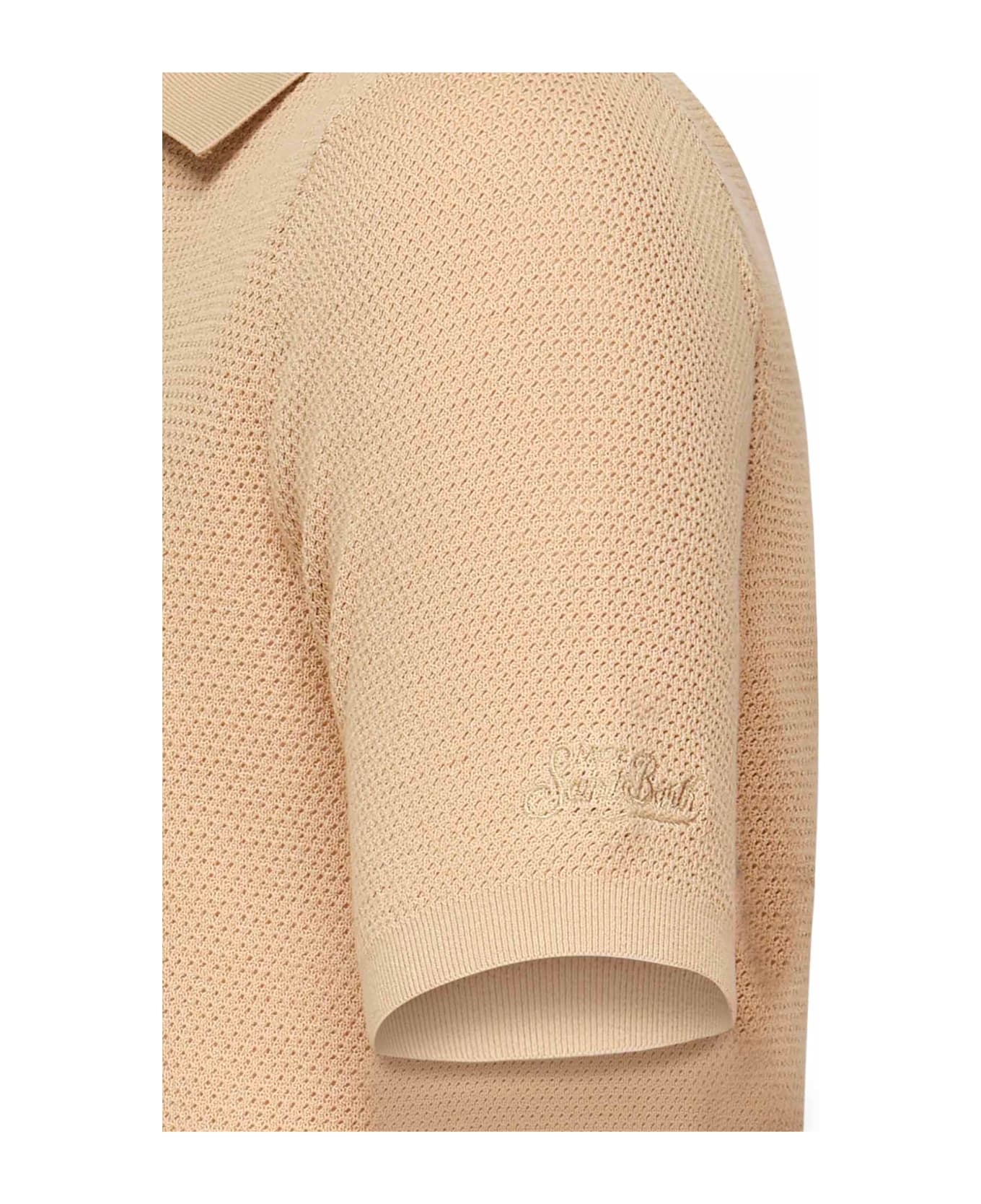 MC2 Saint Barth Sloan Polo With Logo - Beige