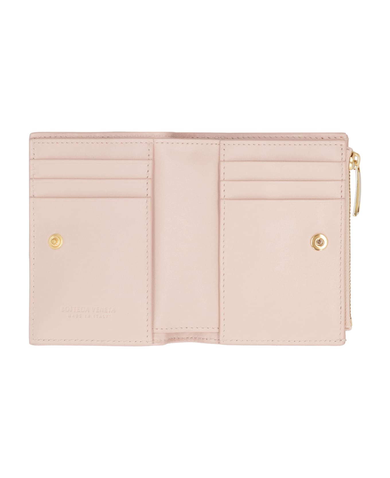 Bottega Veneta Cassette Intrecciato Bi-fold Wallet - Pink 財布